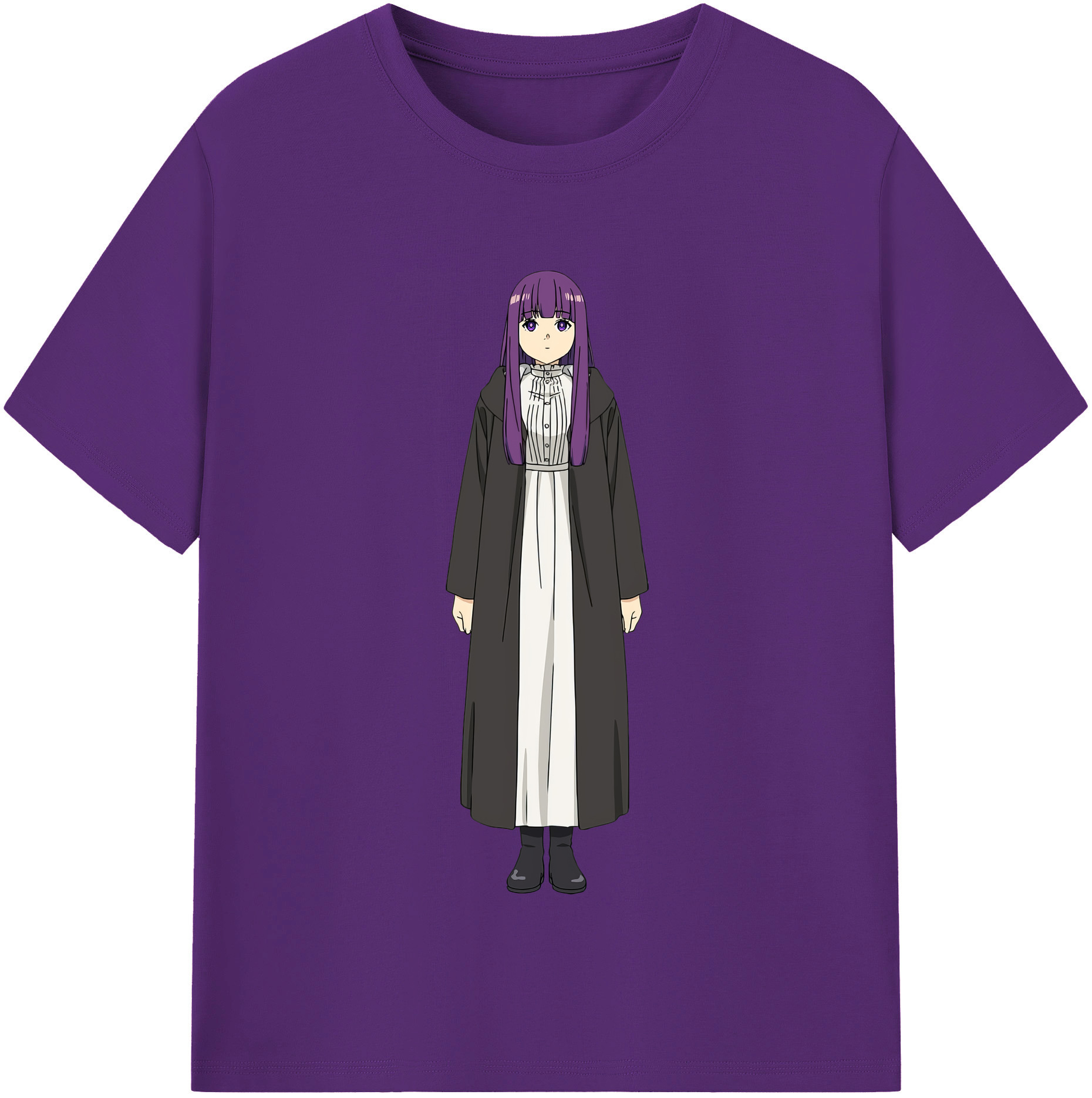 （画像用） 葬送のフリーレン Frieren 綿100％半袖Tシャツ（フロントプリント）