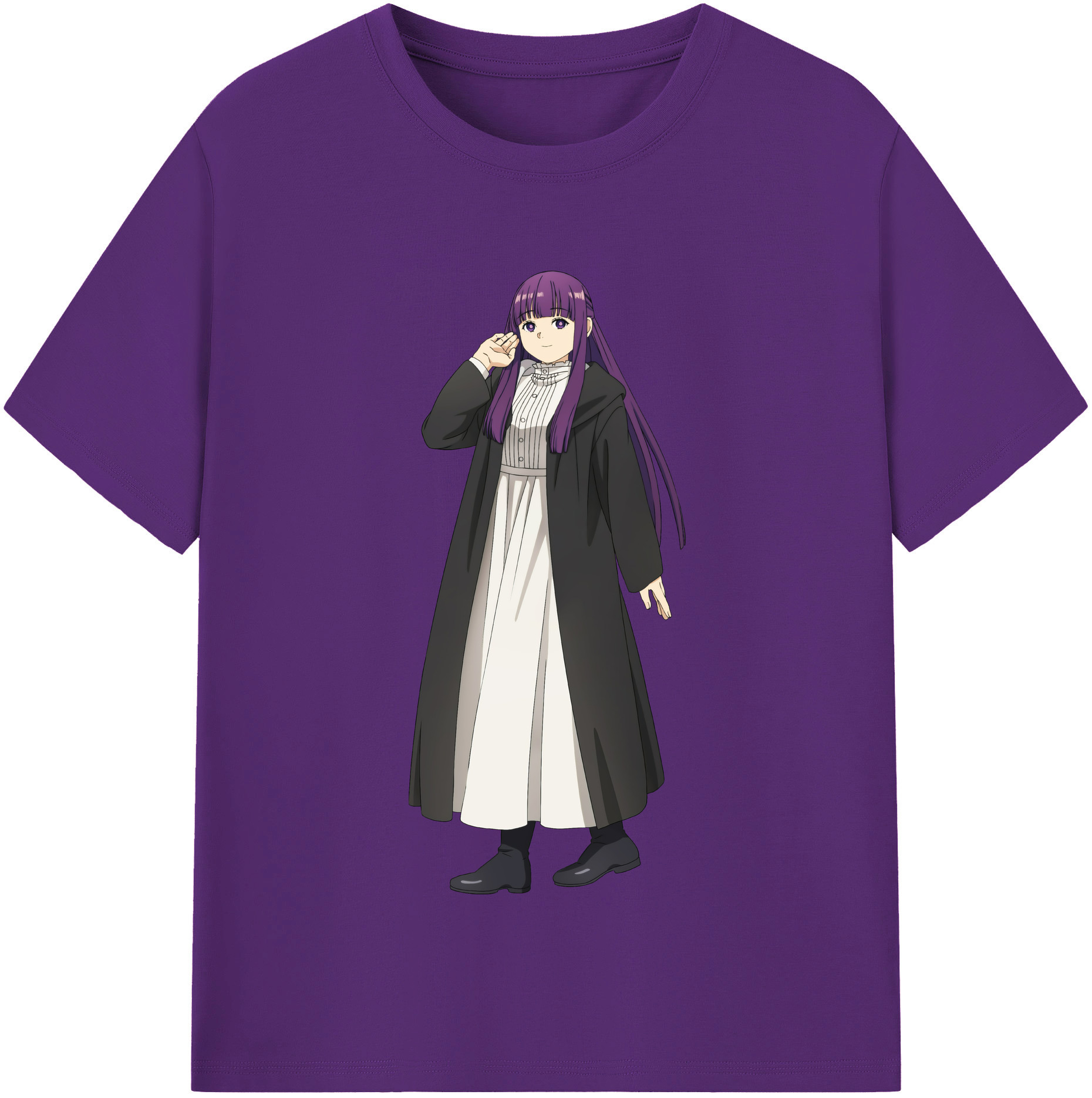 （画像用） 葬送のフリーレン Frieren 綿100％半袖Tシャツ（フロントプリント）