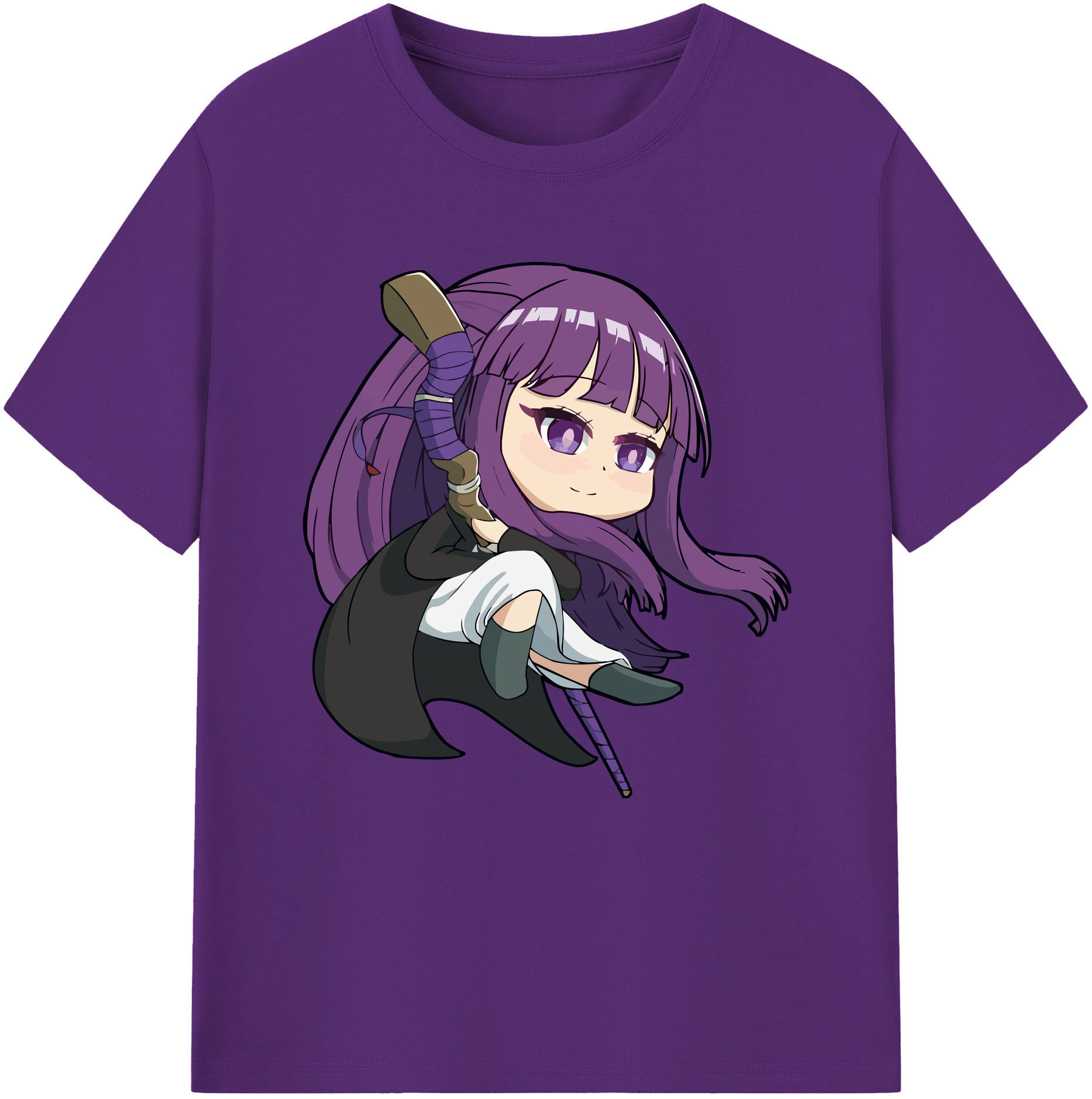 （画像用） 葬送のフリーレン Frieren 綿100％半袖Tシャツ（フロントプリント）