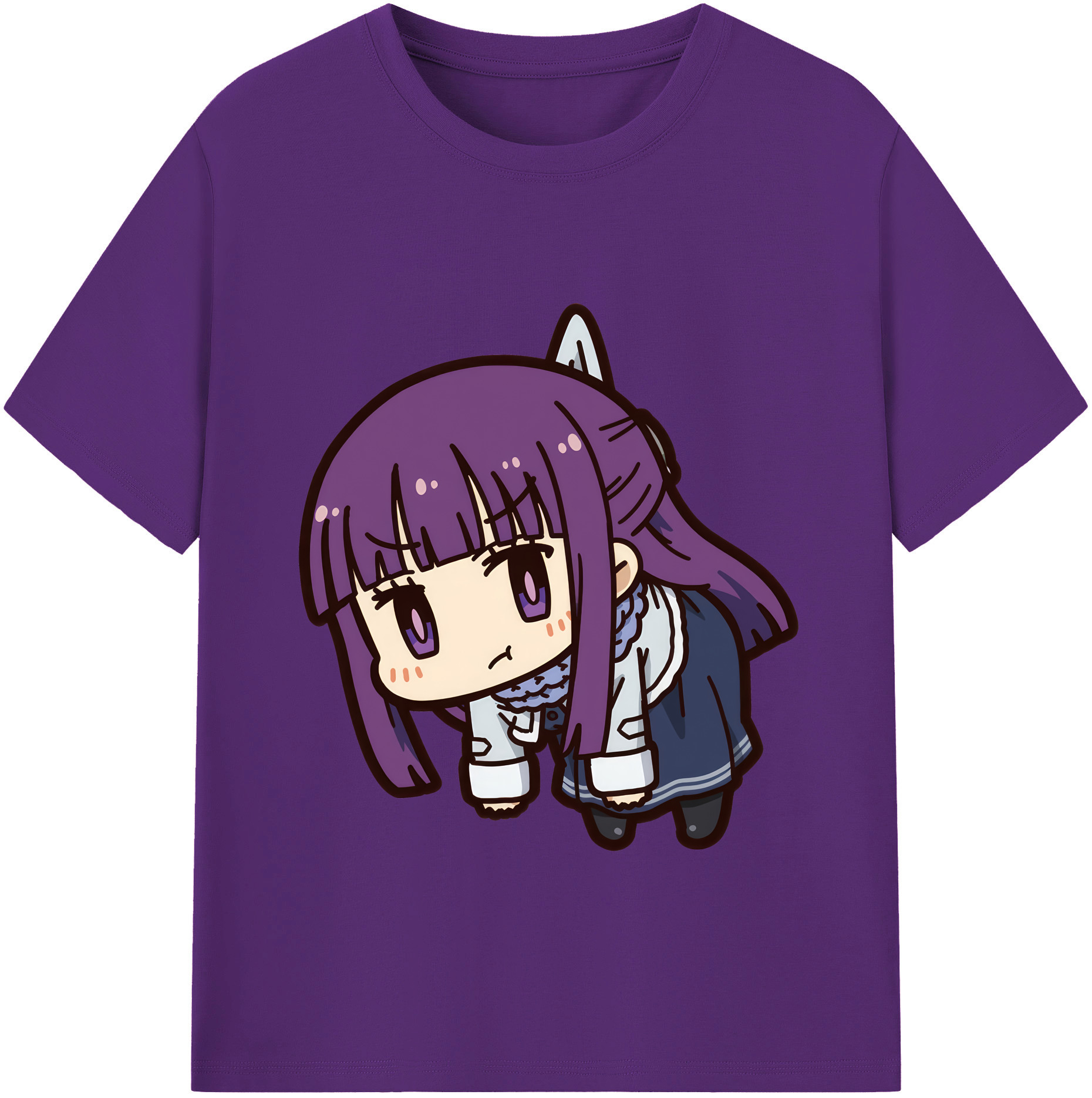 （画像用） 葬送のフリーレン Frieren 綿100％半袖Tシャツ（フロントプリント）