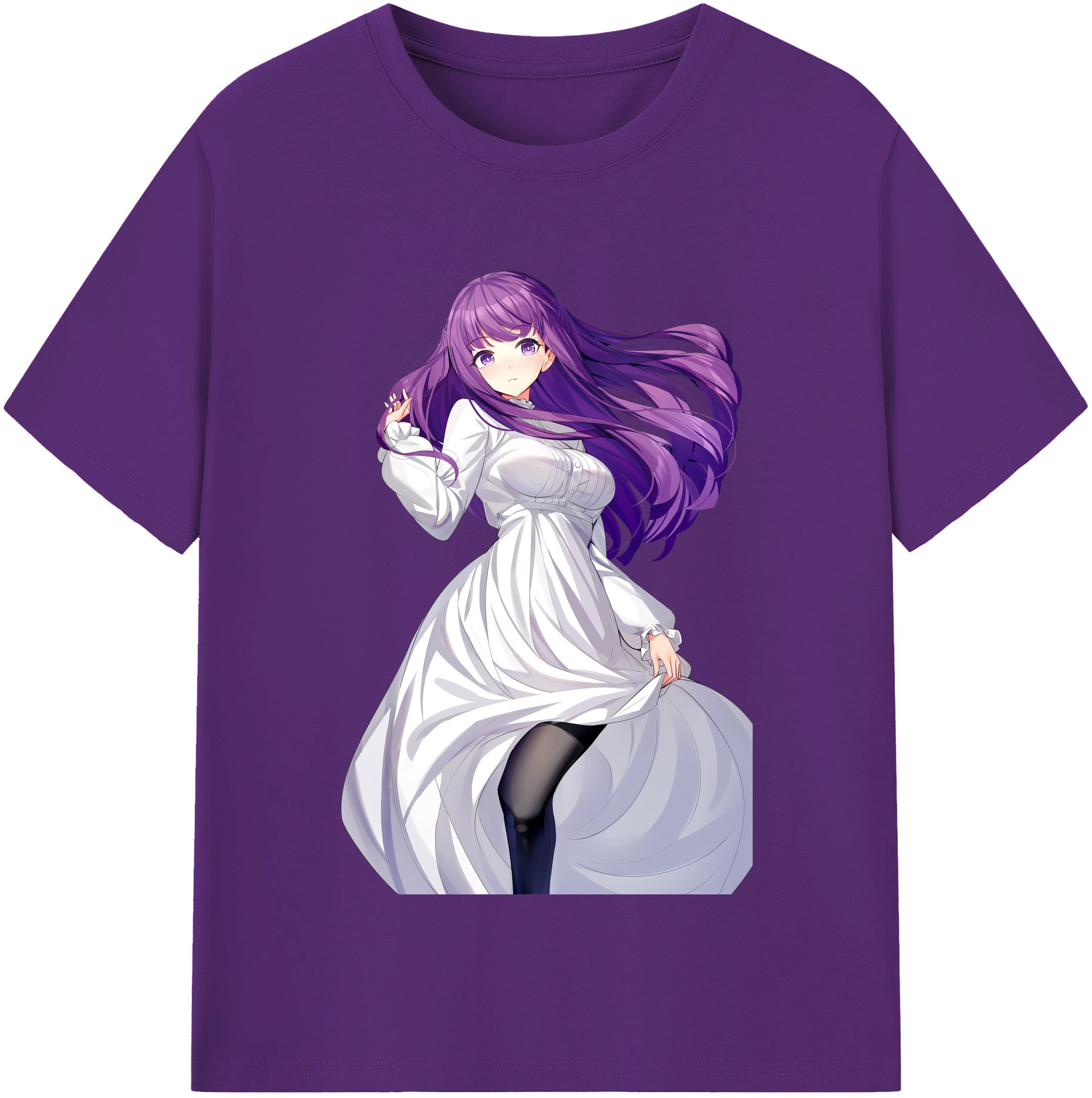 （画像用） 葬送のフリーレン Frieren 綿100％半袖Tシャツ（フロントプリント）