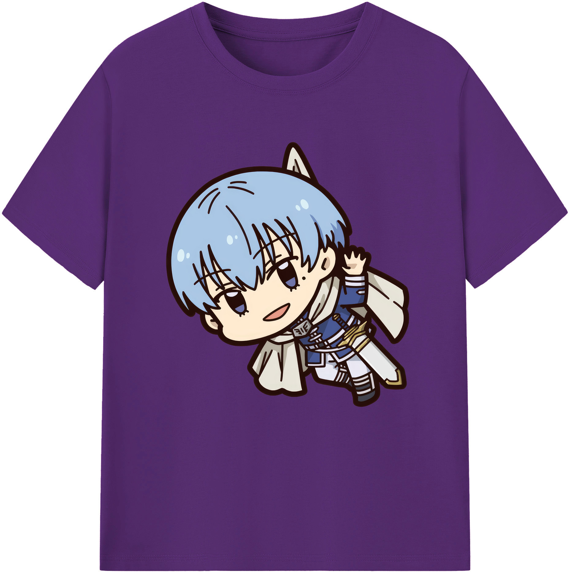 （画像用） 葬送のフリーレン Frieren 綿100％半袖Tシャツ（フロントプリント）