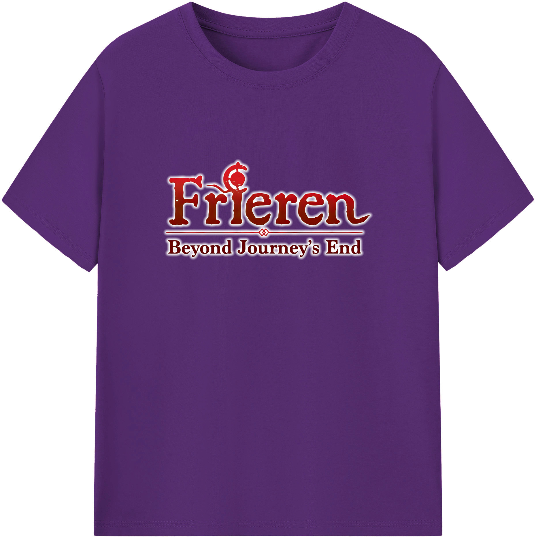 （画像用） 葬送のフリーレン Frieren 綿100％半袖Tシャツ（フロントプリント）