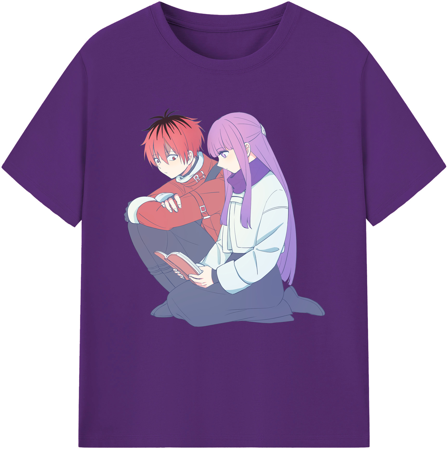 （画像用） 葬送のフリーレン Frieren 綿100％半袖Tシャツ（フロントプリント）