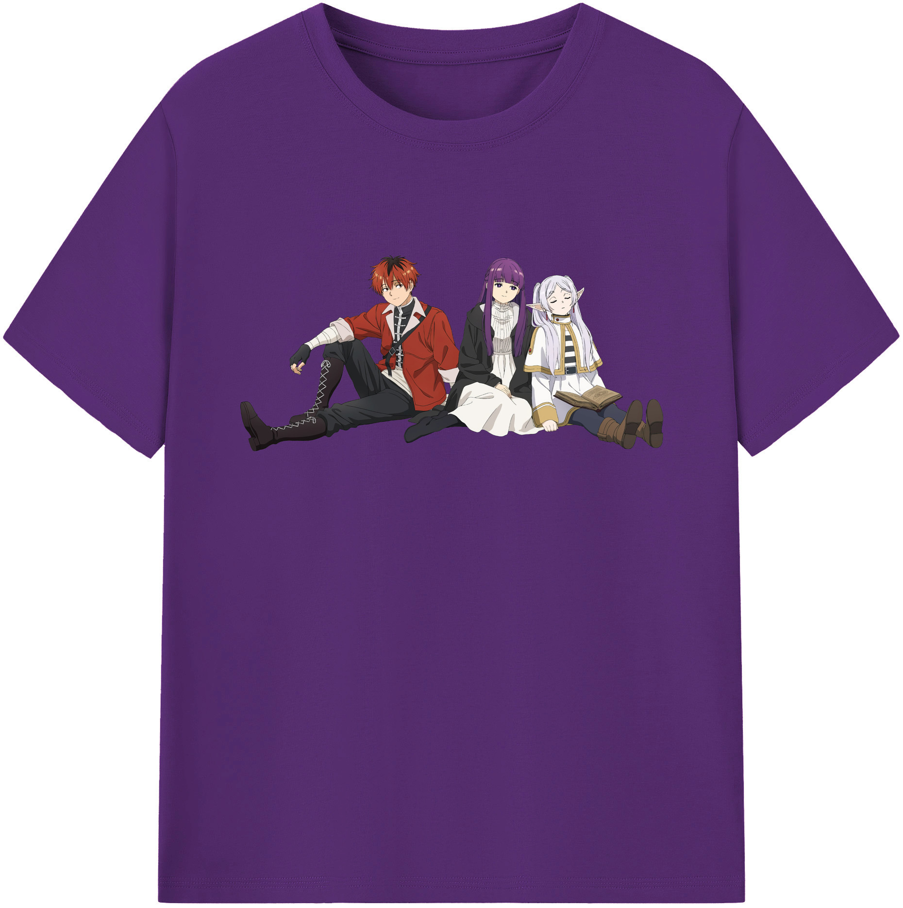 （画像用） 葬送のフリーレン Frieren 綿100％半袖Tシャツ（フロントプリント）