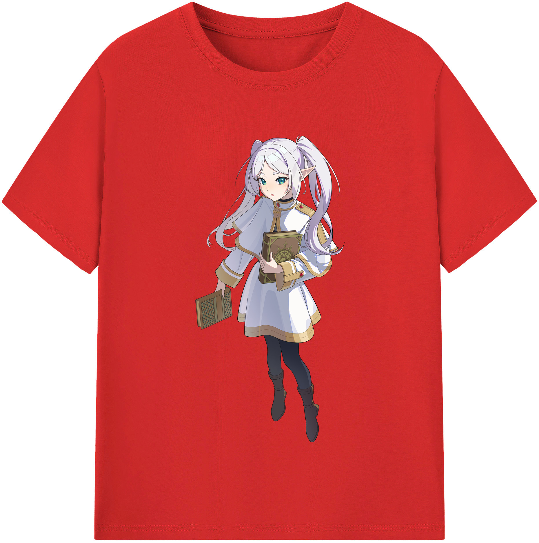 （画像用） 葬送のフリーレン Frieren 綿100％半袖Tシャツ（フロントプリント）
