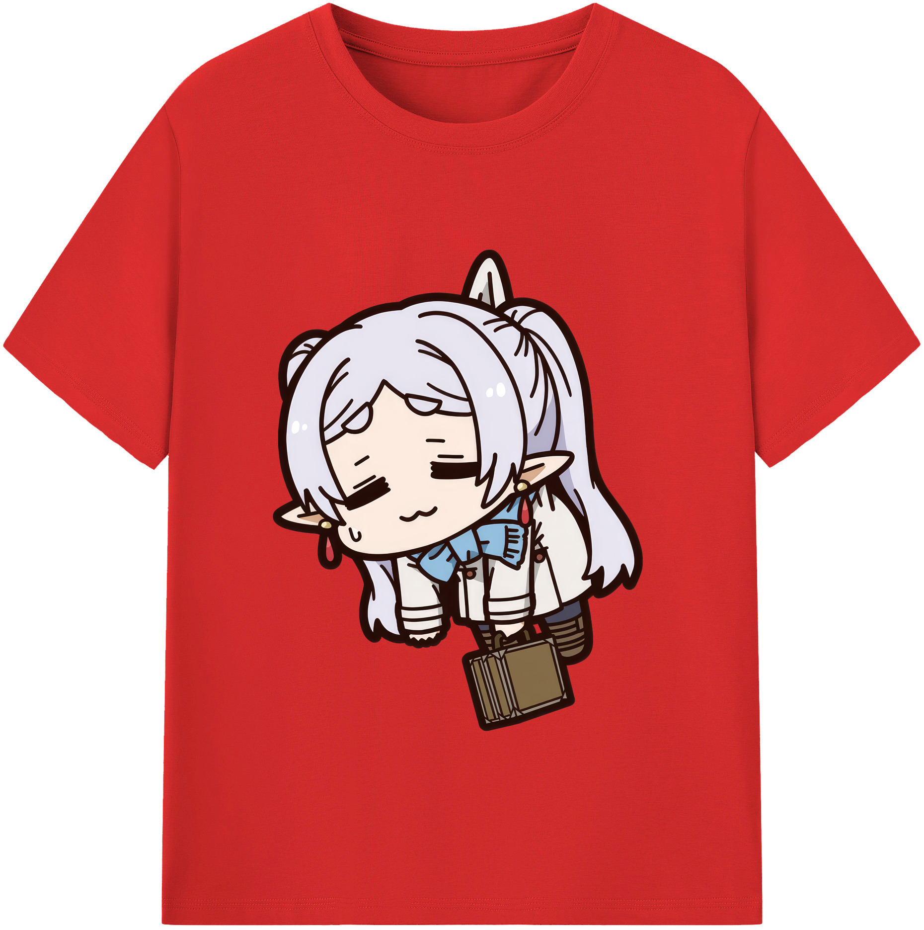 （画像用） 葬送のフリーレン Frieren 綿100％半袖Tシャツ（フロントプリント）
