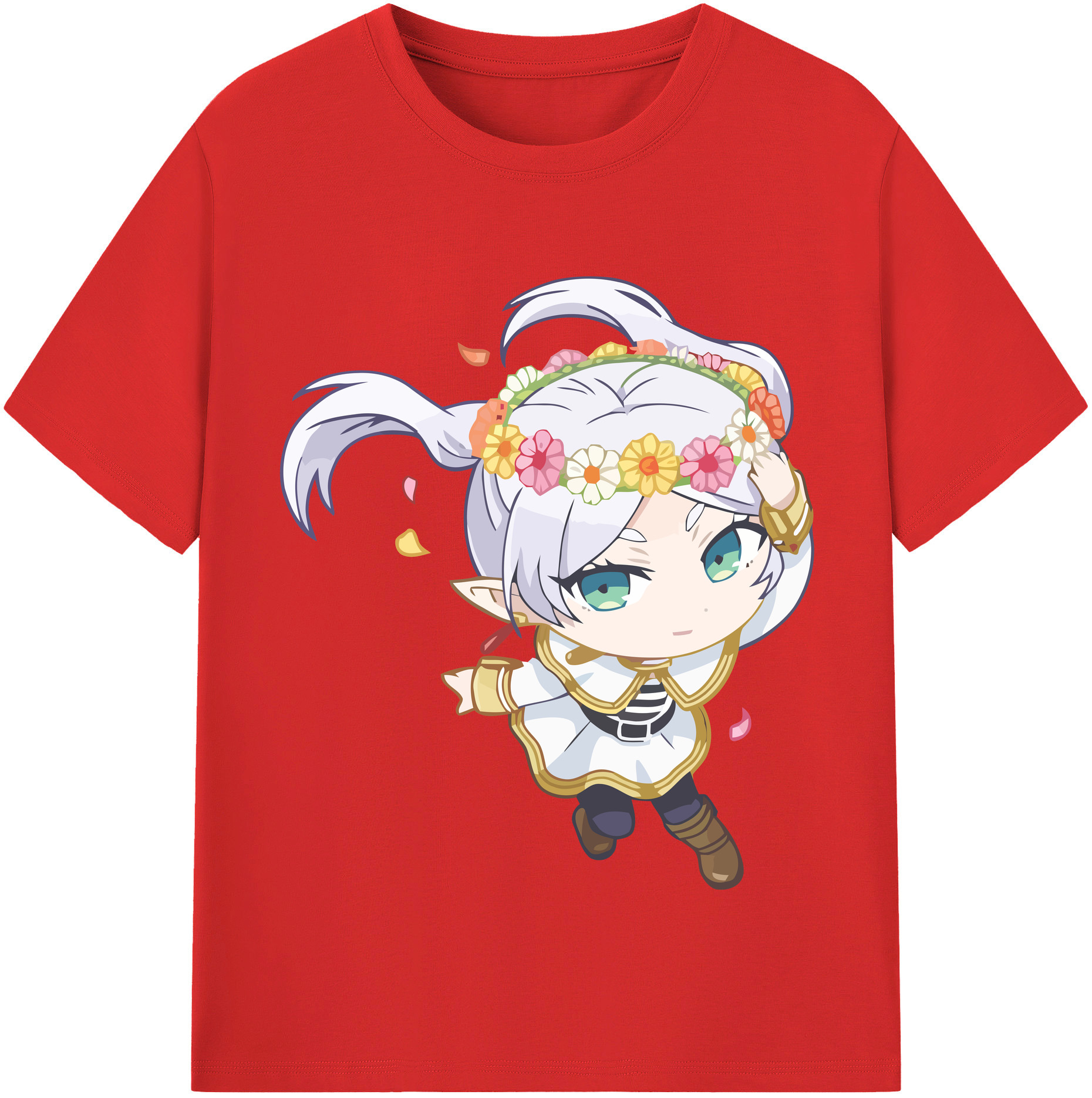 （画像用） 葬送のフリーレン Frieren 綿100％半袖Tシャツ（フロントプリント）