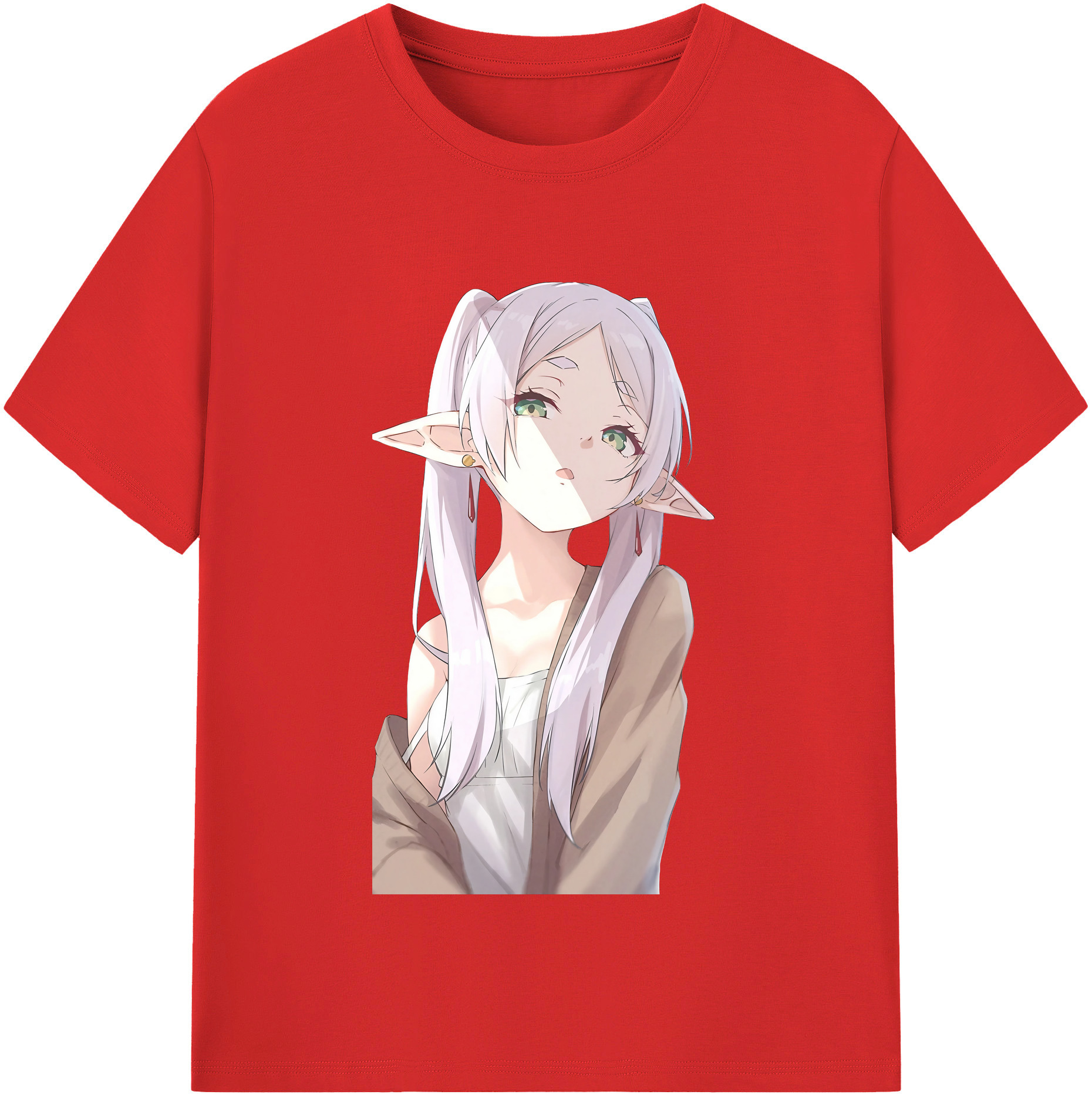 （画像用） 葬送のフリーレン Frieren 綿100％半袖Tシャツ（フロントプリント）
