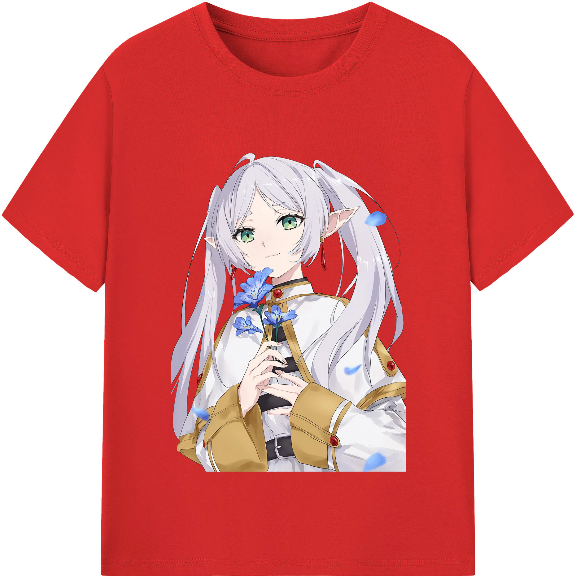 （画像用） 葬送のフリーレン Frieren 綿100％半袖Tシャツ（フロントプリント）