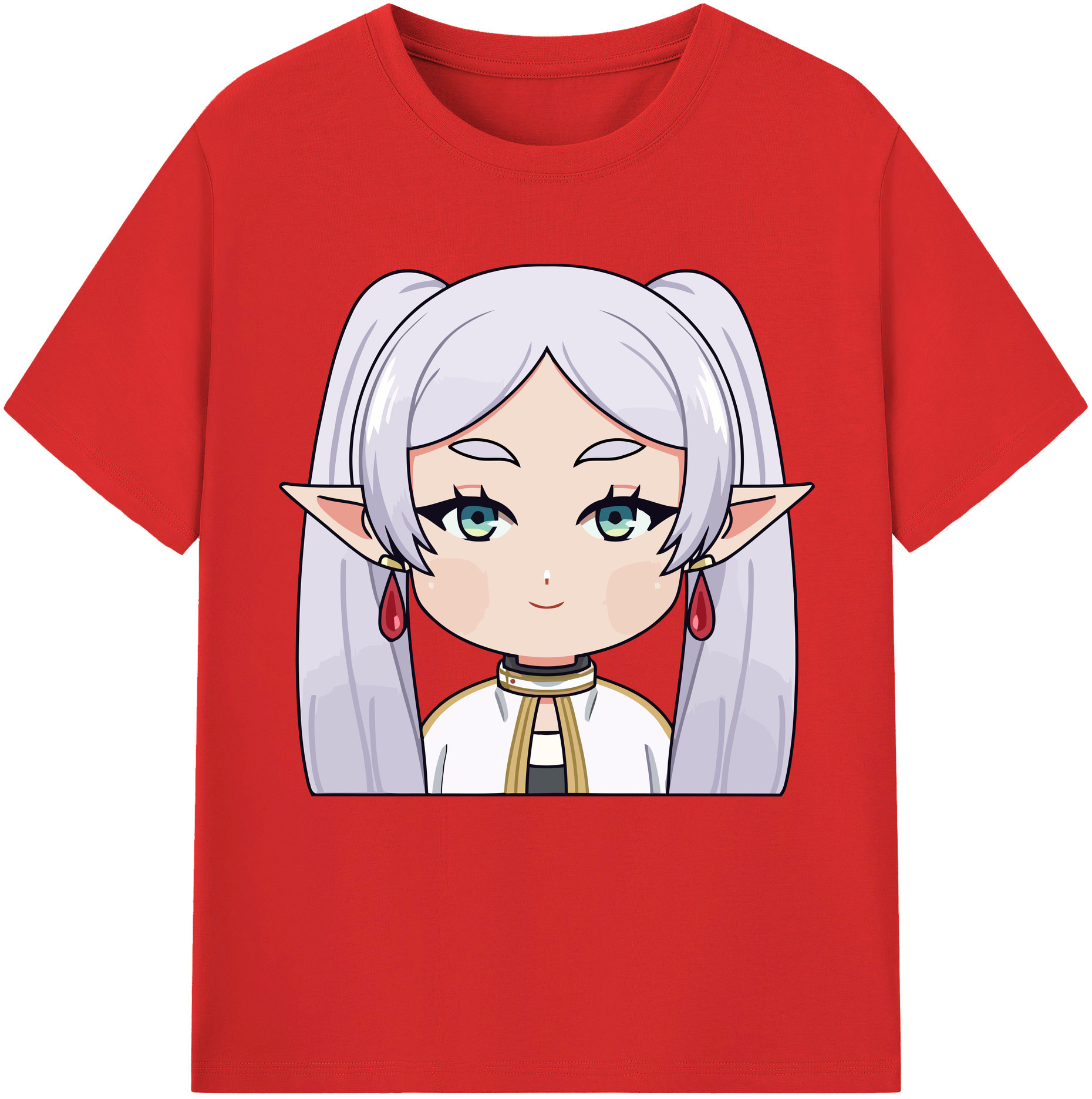 （画像用） 葬送のフリーレン Frieren 綿100％半袖Tシャツ（フロントプリント）