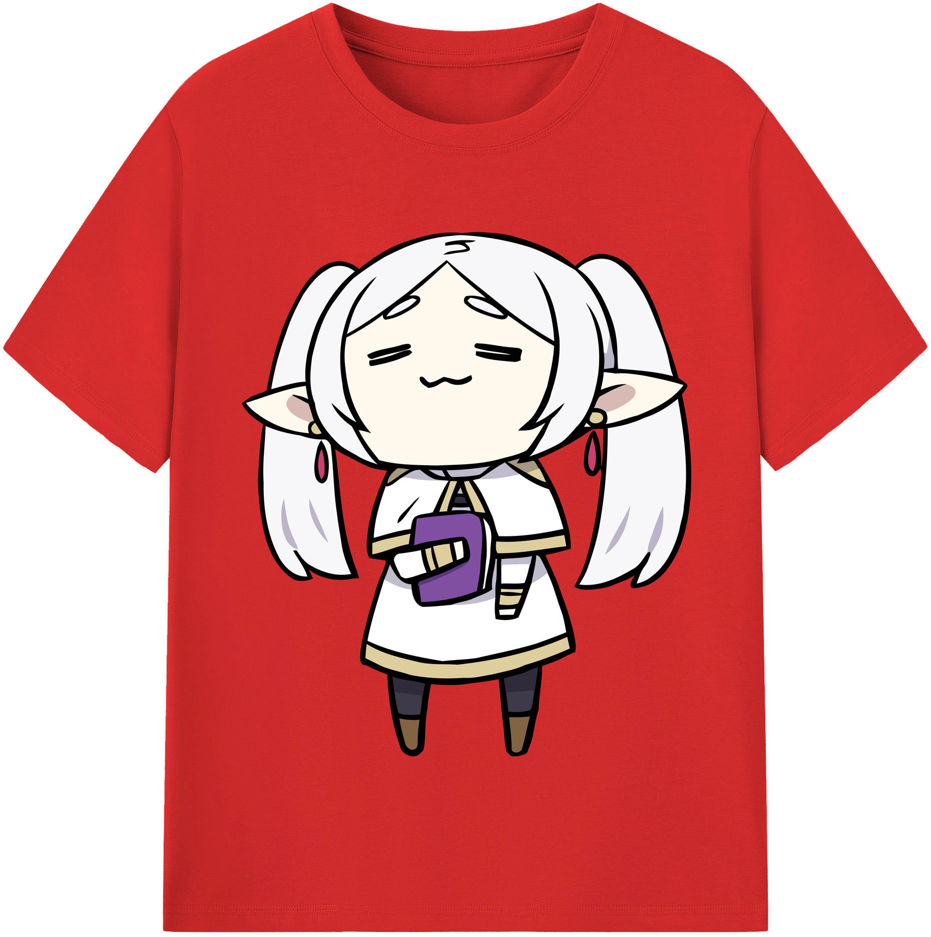 （画像用） 葬送のフリーレン Frieren 綿100％半袖Tシャツ（フロントプリント）