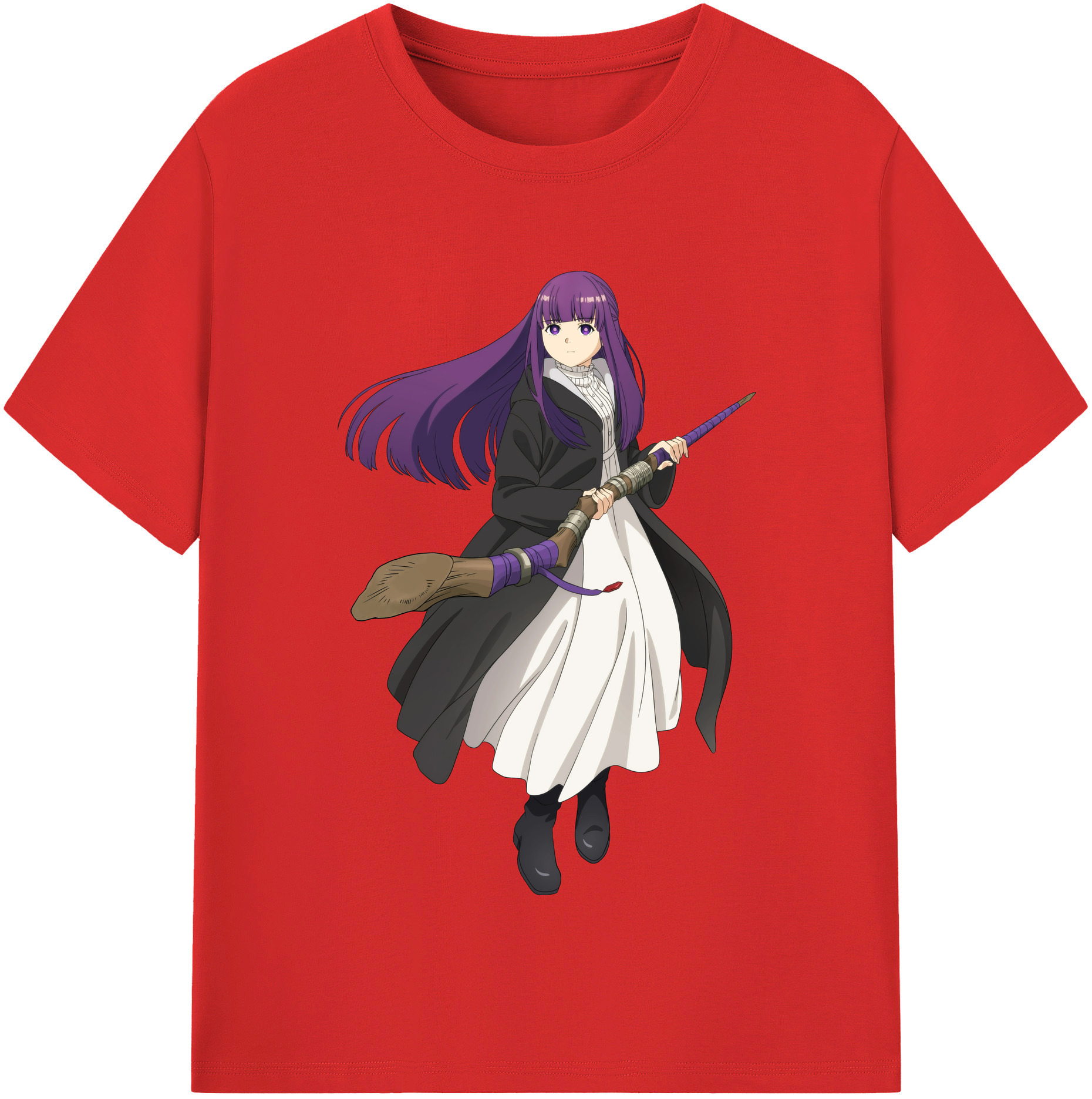 （画像用） 葬送のフリーレン Frieren 綿100％半袖Tシャツ（フロントプリント）