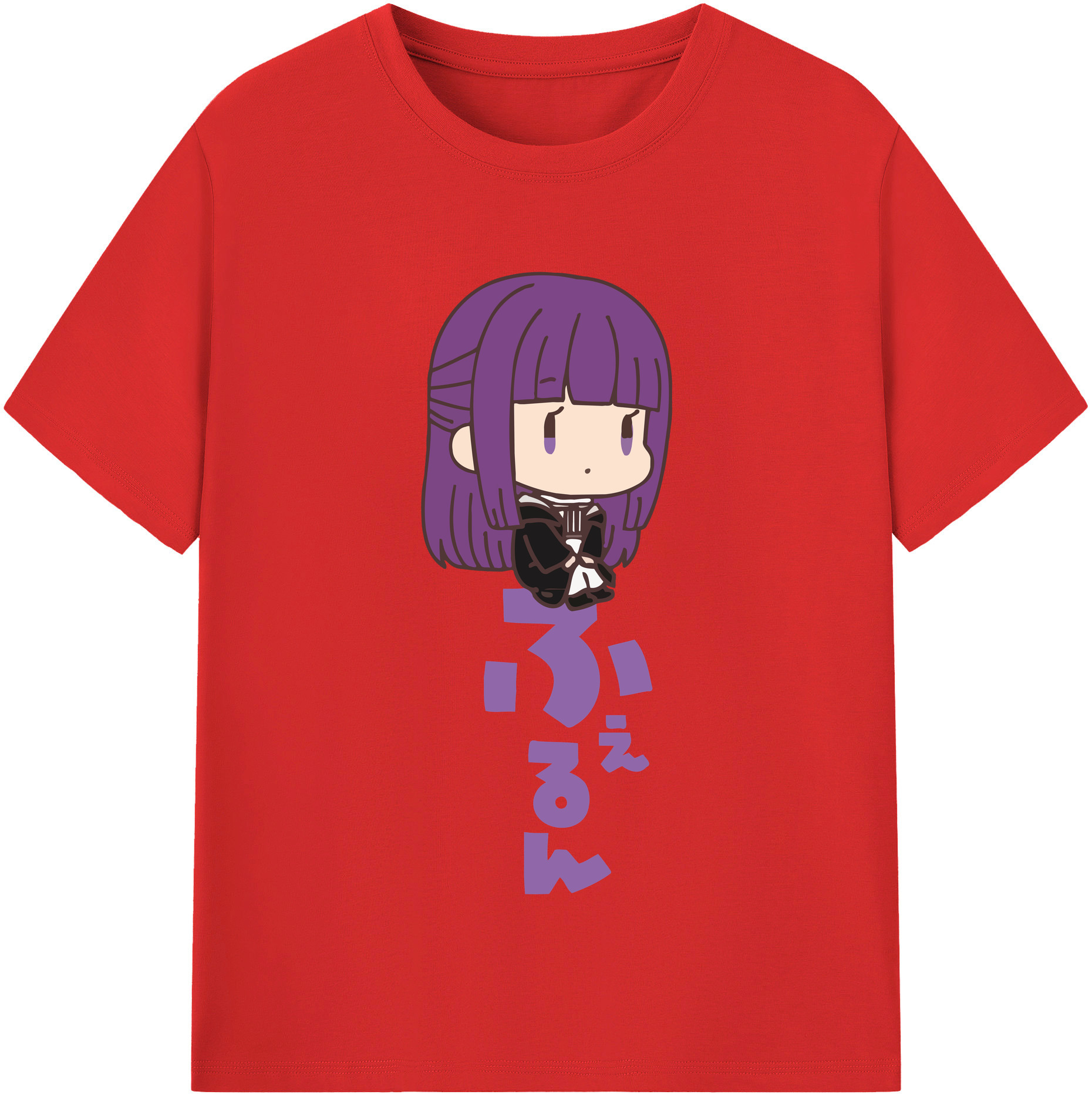 （画像用） 葬送のフリーレン Frieren 綿100％半袖Tシャツ（フロントプリント）