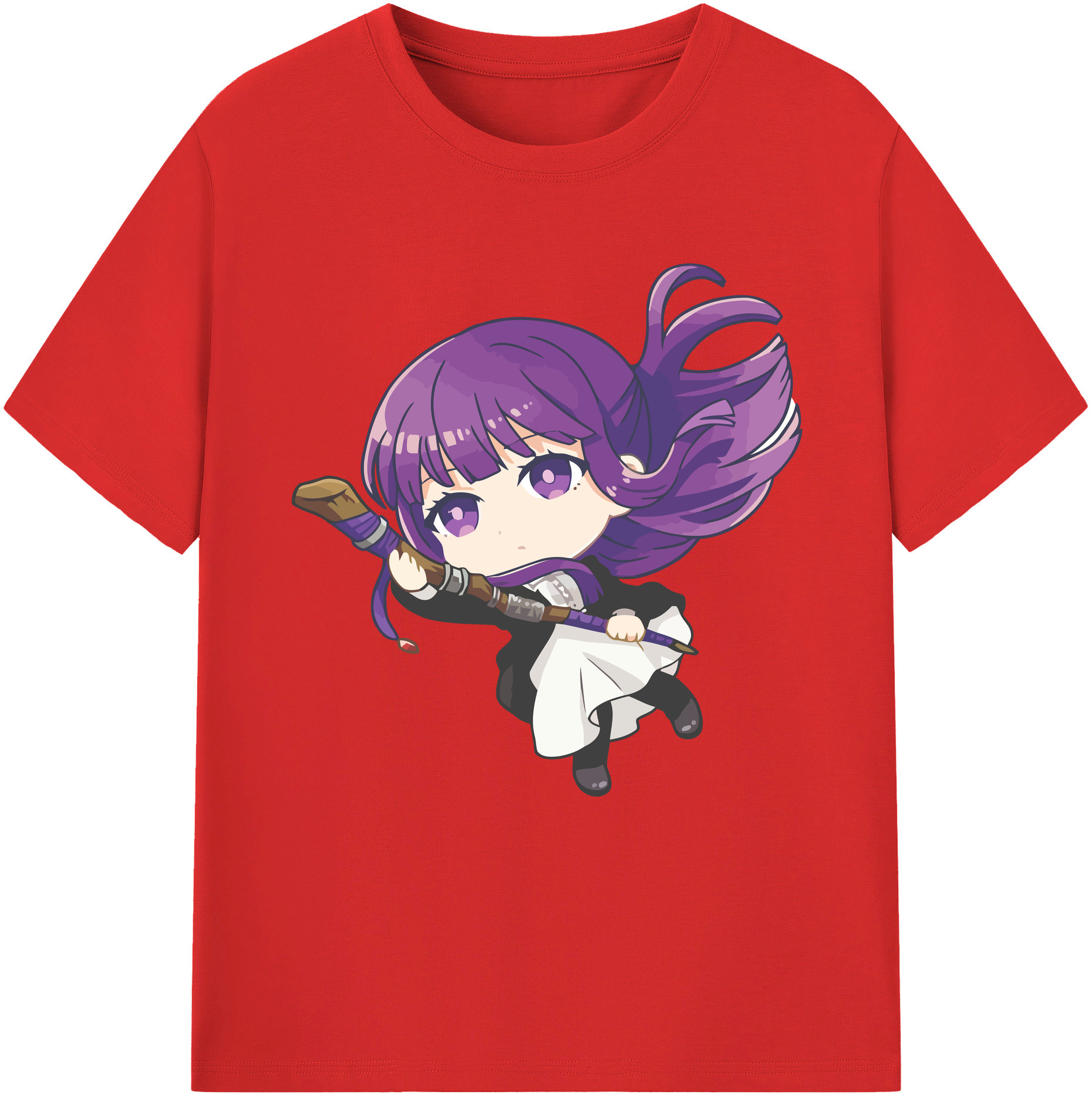 （画像用） 葬送のフリーレン Frieren 綿100％半袖Tシャツ（フロントプリント）