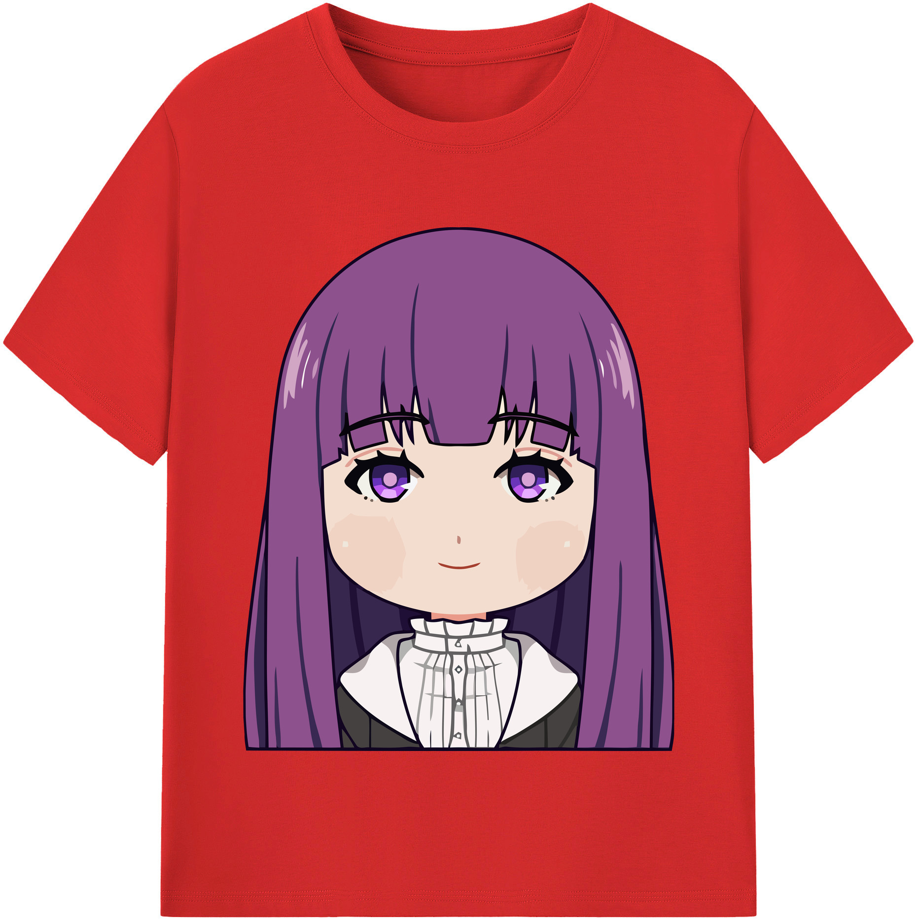 （画像用） 葬送のフリーレン Frieren 綿100％半袖Tシャツ（フロントプリント）