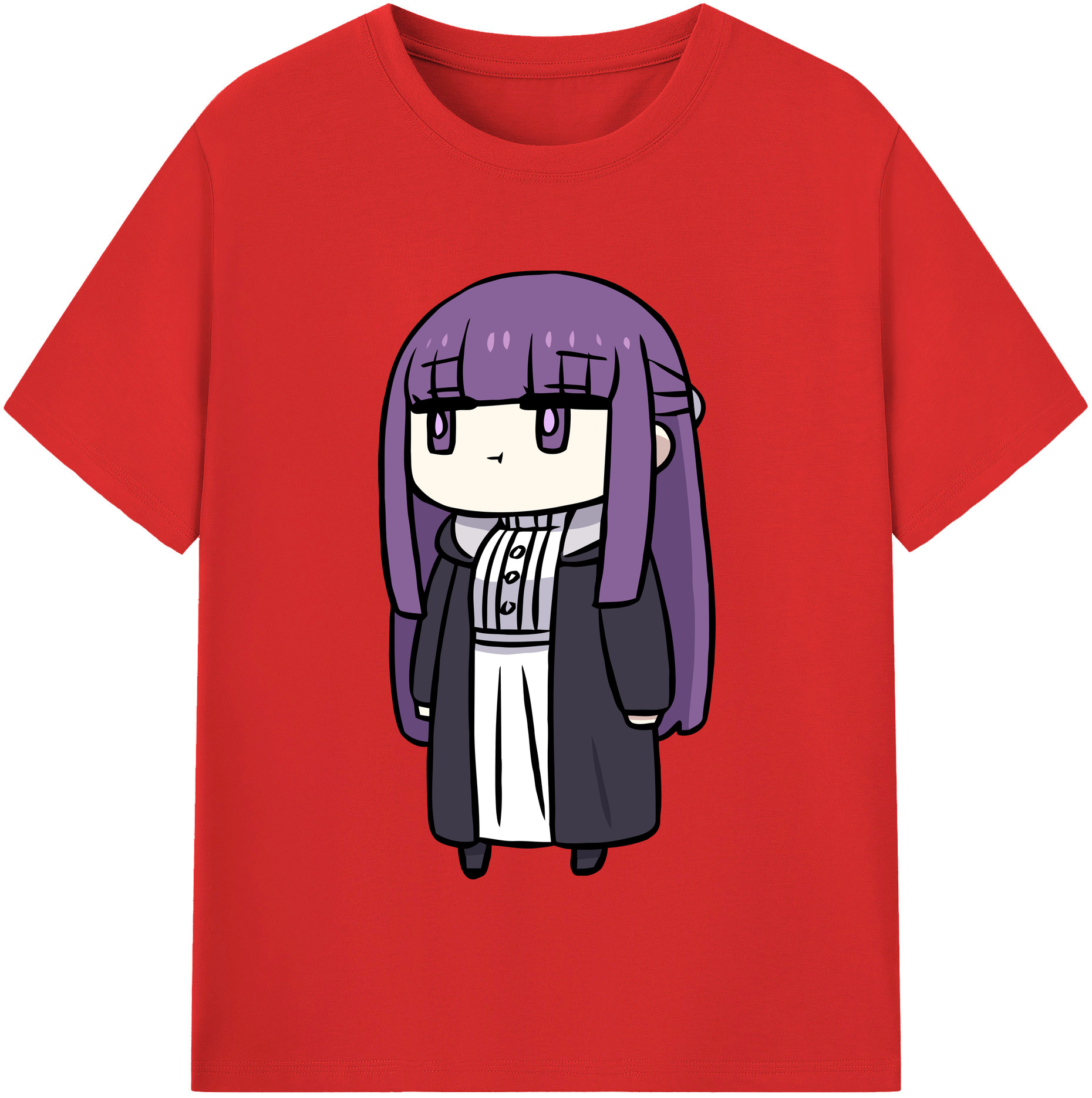 （画像用） 葬送のフリーレン Frieren 綿100％半袖Tシャツ（フロントプリント）