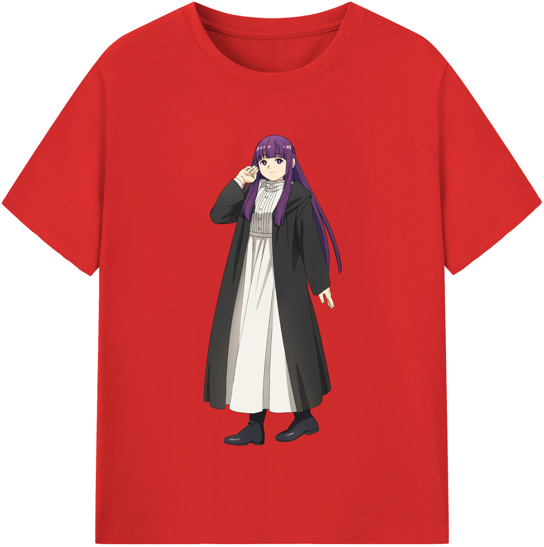 （画像用） 葬送のフリーレン Frieren 綿100％半袖Tシャツ（フロントプリント）