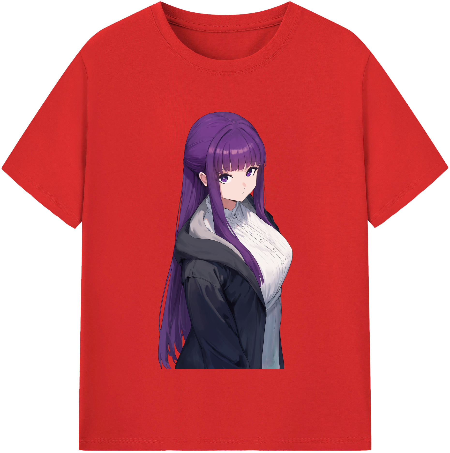 （画像用） 葬送のフリーレン Frieren 綿100％半袖Tシャツ（フロントプリント）