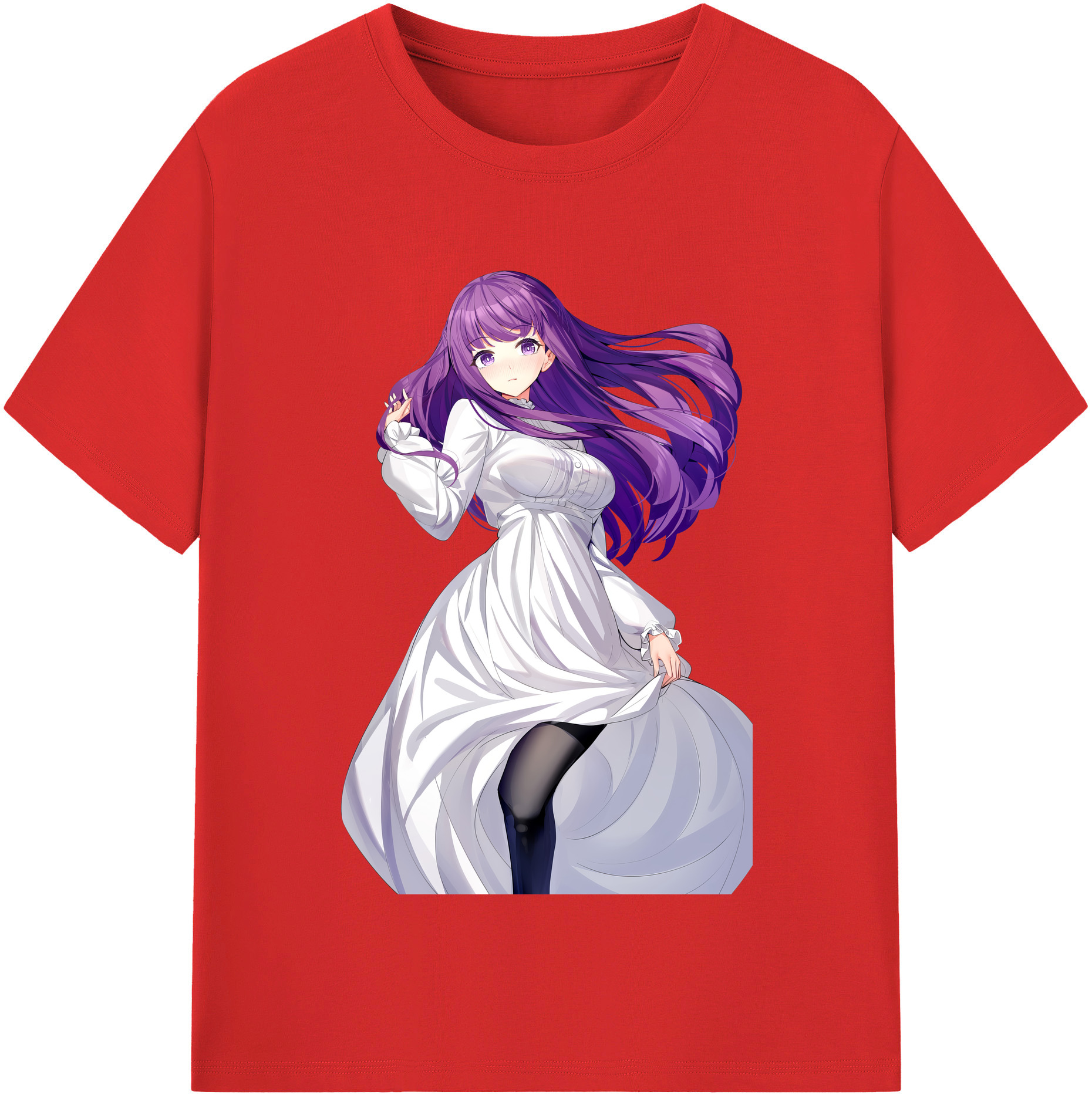 （画像用） 葬送のフリーレン Frieren 綿100％半袖Tシャツ（フロントプリント）