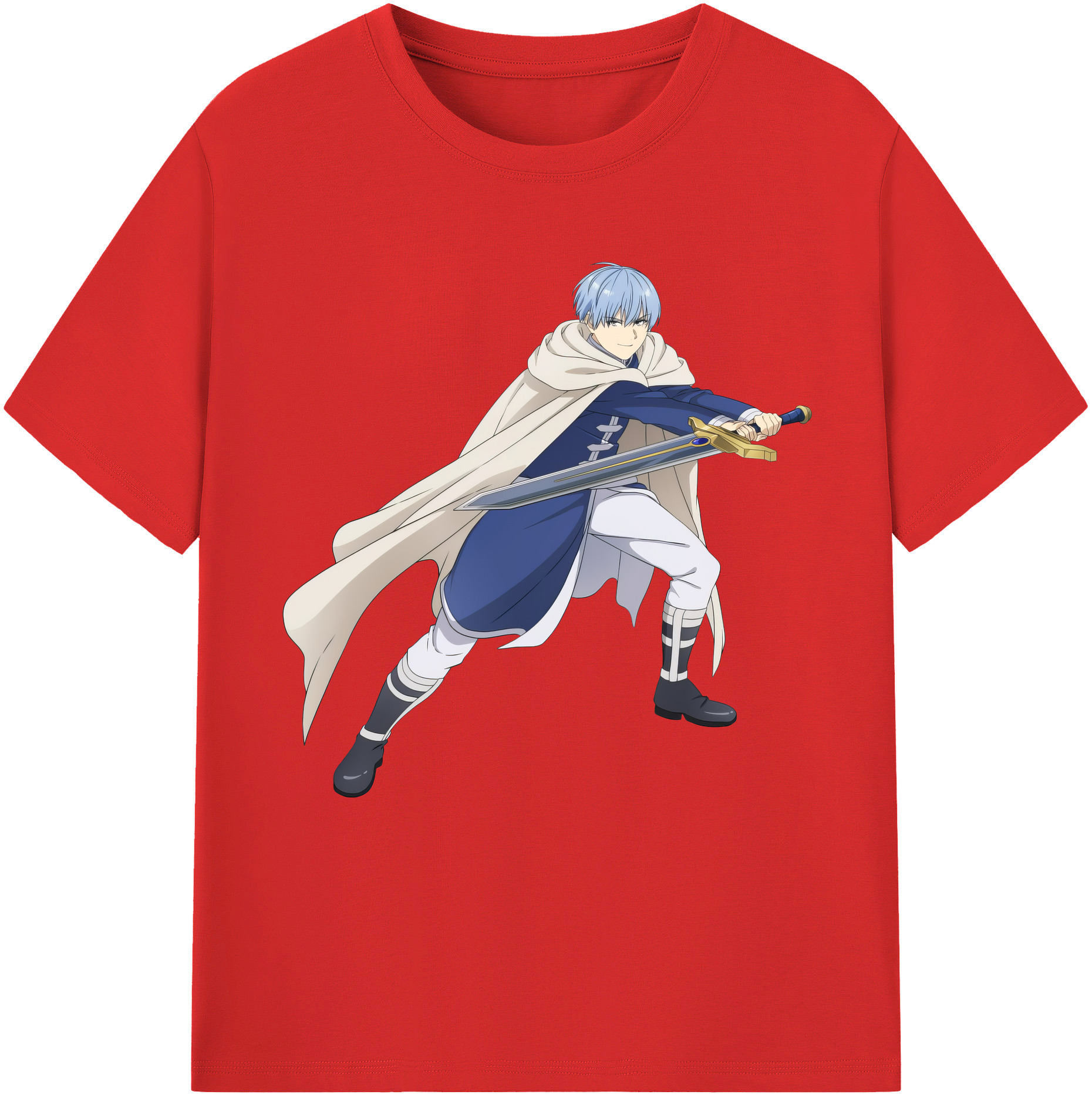 （画像用） 葬送のフリーレン Frieren 綿100％半袖Tシャツ（フロントプリント）