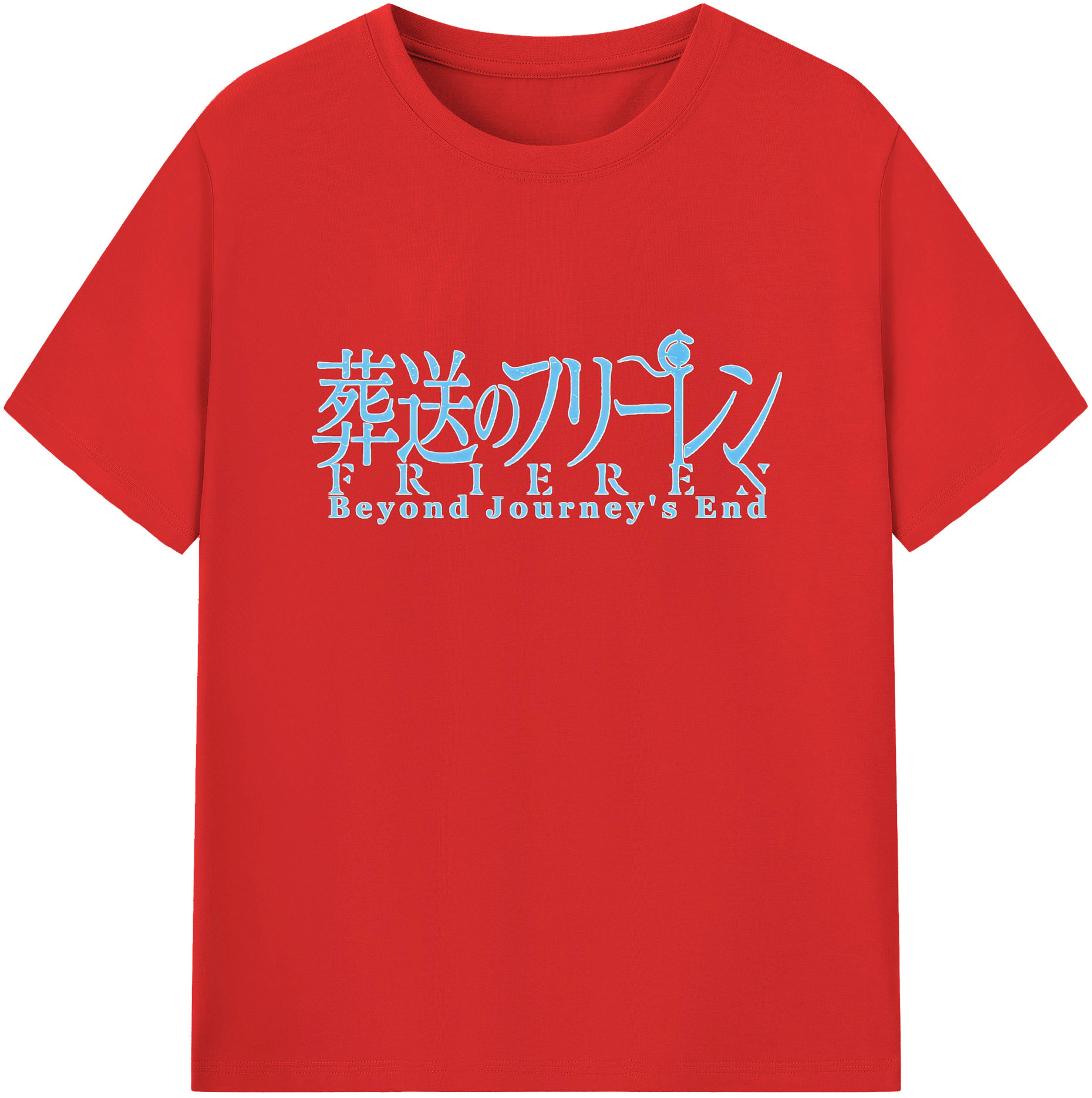 （画像用） 葬送のフリーレン Frieren 綿100％半袖Tシャツ（フロントプリント）
