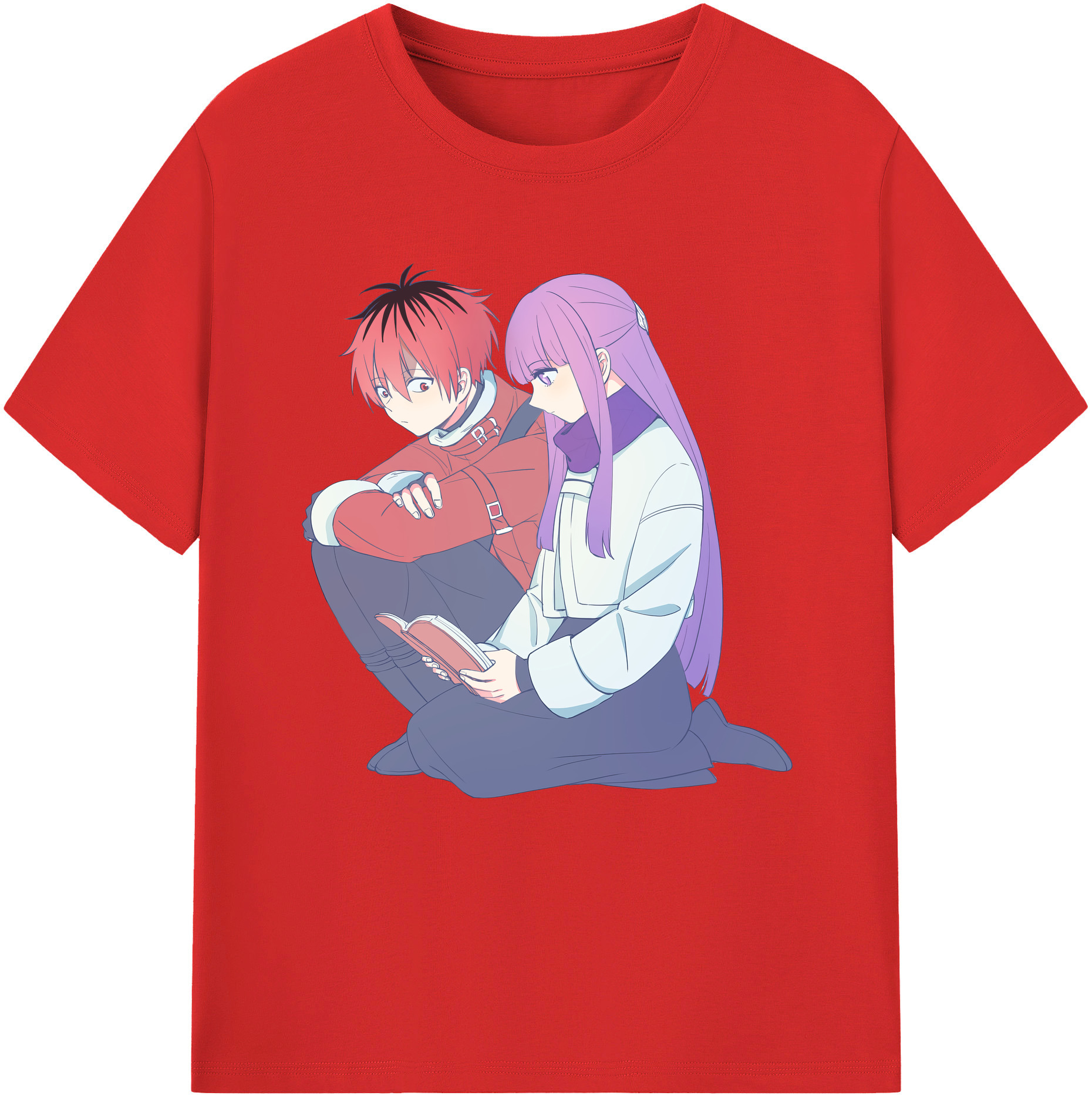 （画像用） 葬送のフリーレン Frieren 綿100％半袖Tシャツ（フロントプリント）