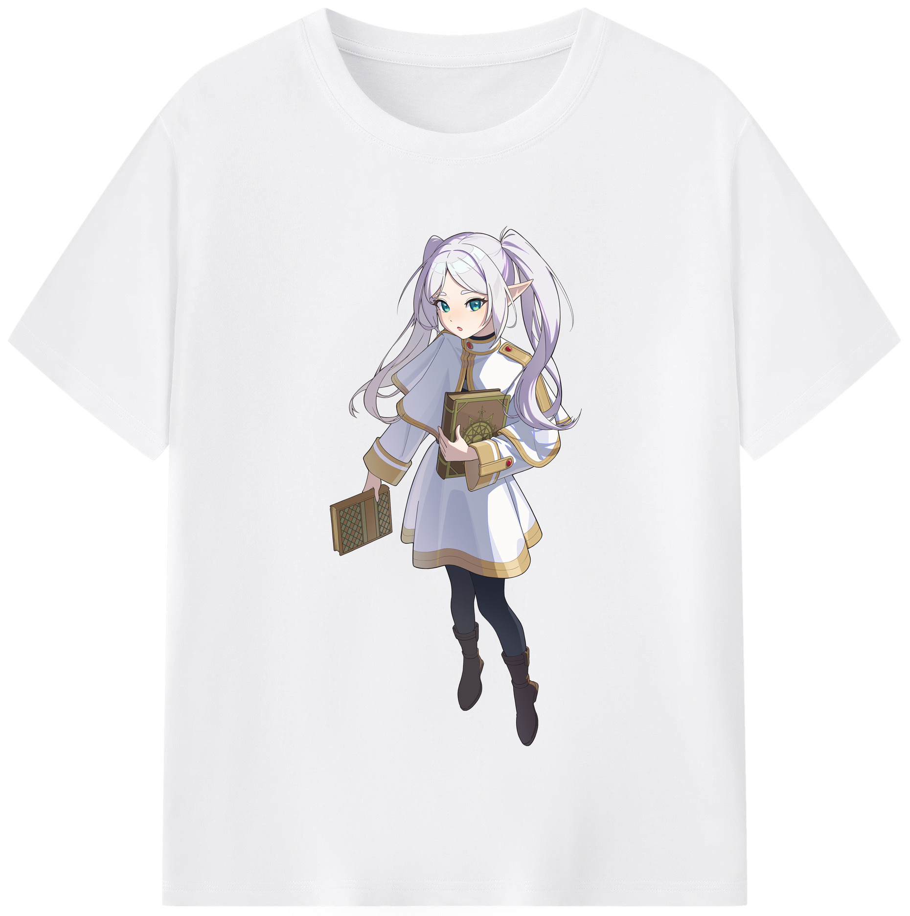 （画像用） 葬送のフリーレン Frieren 綿100％半袖Tシャツ（フロントプリント）