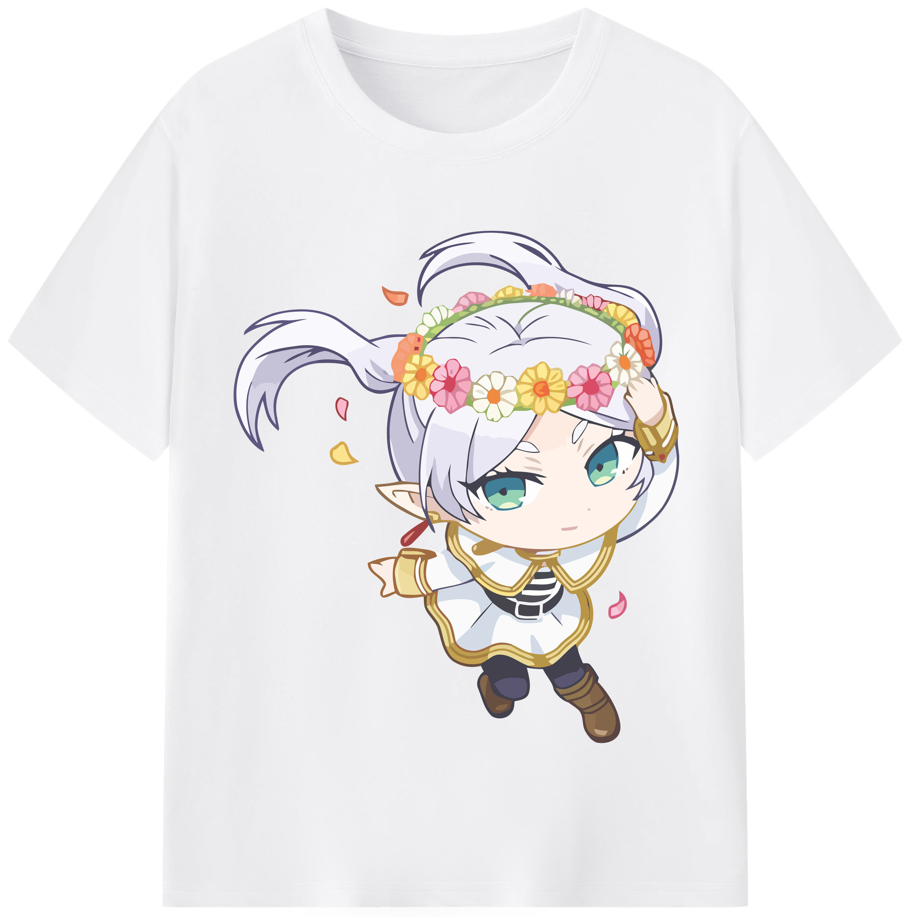 （画像用） 葬送のフリーレン Frieren 綿100％半袖Tシャツ（フロントプリント）