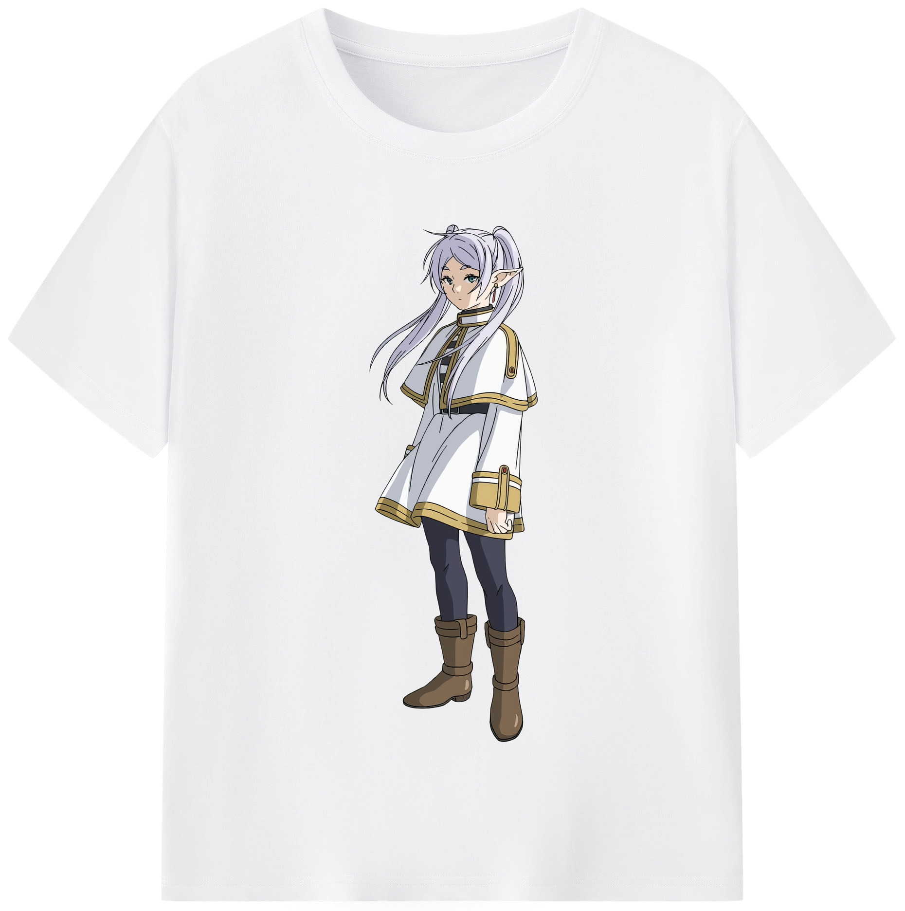 （画像用） 葬送のフリーレン Frieren 綿100％半袖Tシャツ（フロントプリント）
