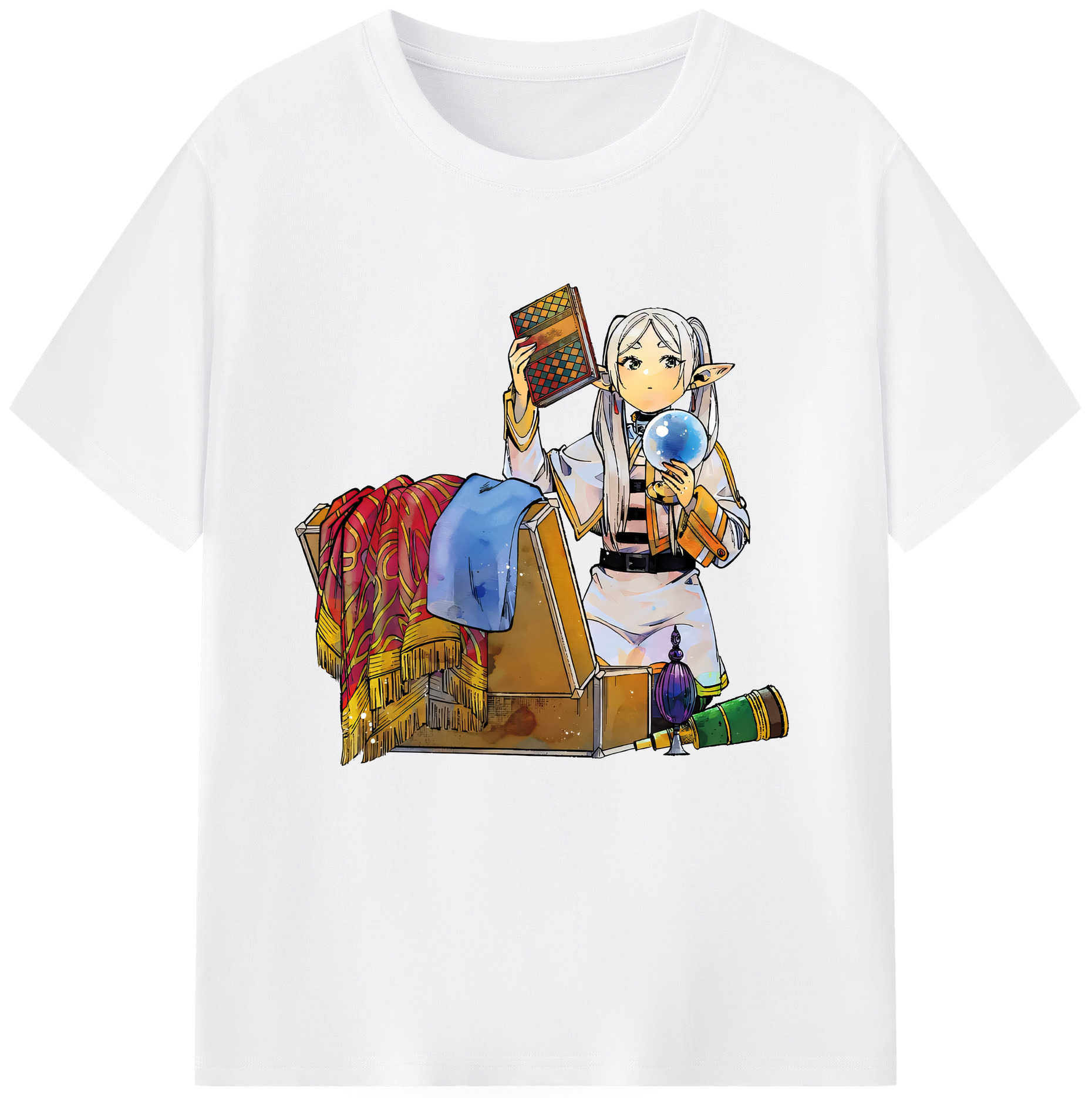 （画像用） 葬送のフリーレン Frieren 綿100％半袖Tシャツ（フロントプリント）