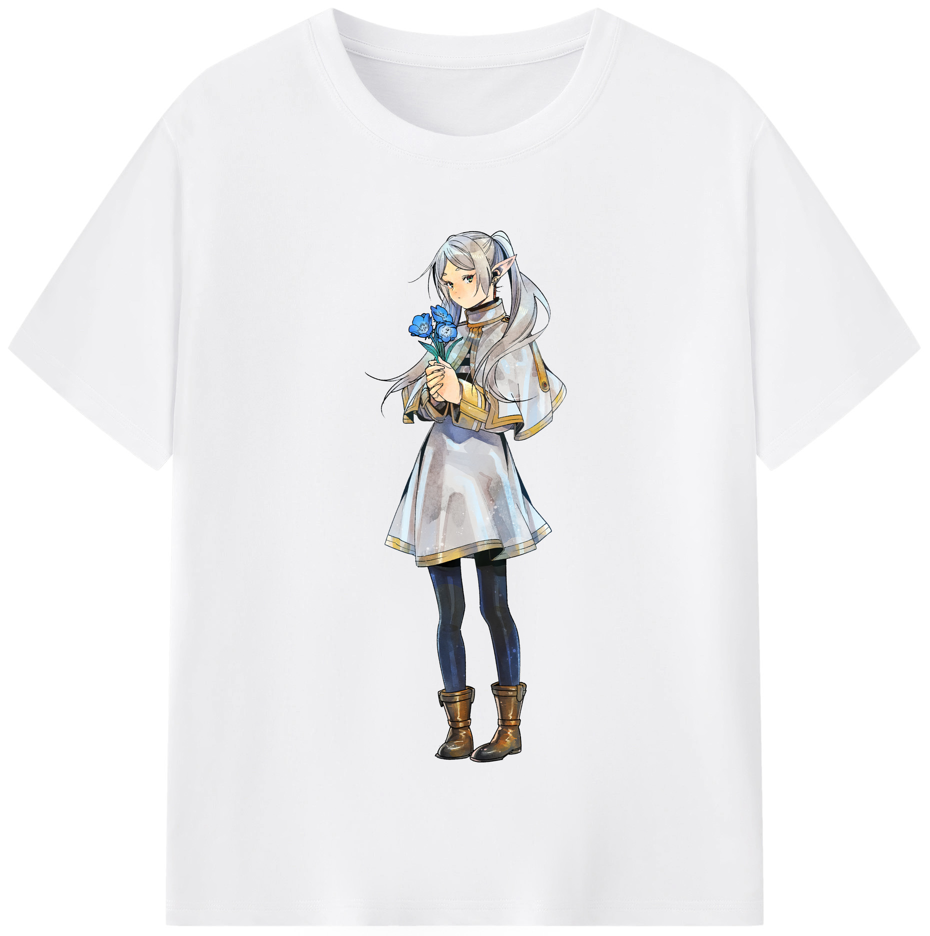 （画像用） 葬送のフリーレン Frieren 綿100％半袖Tシャツ（フロントプリント）