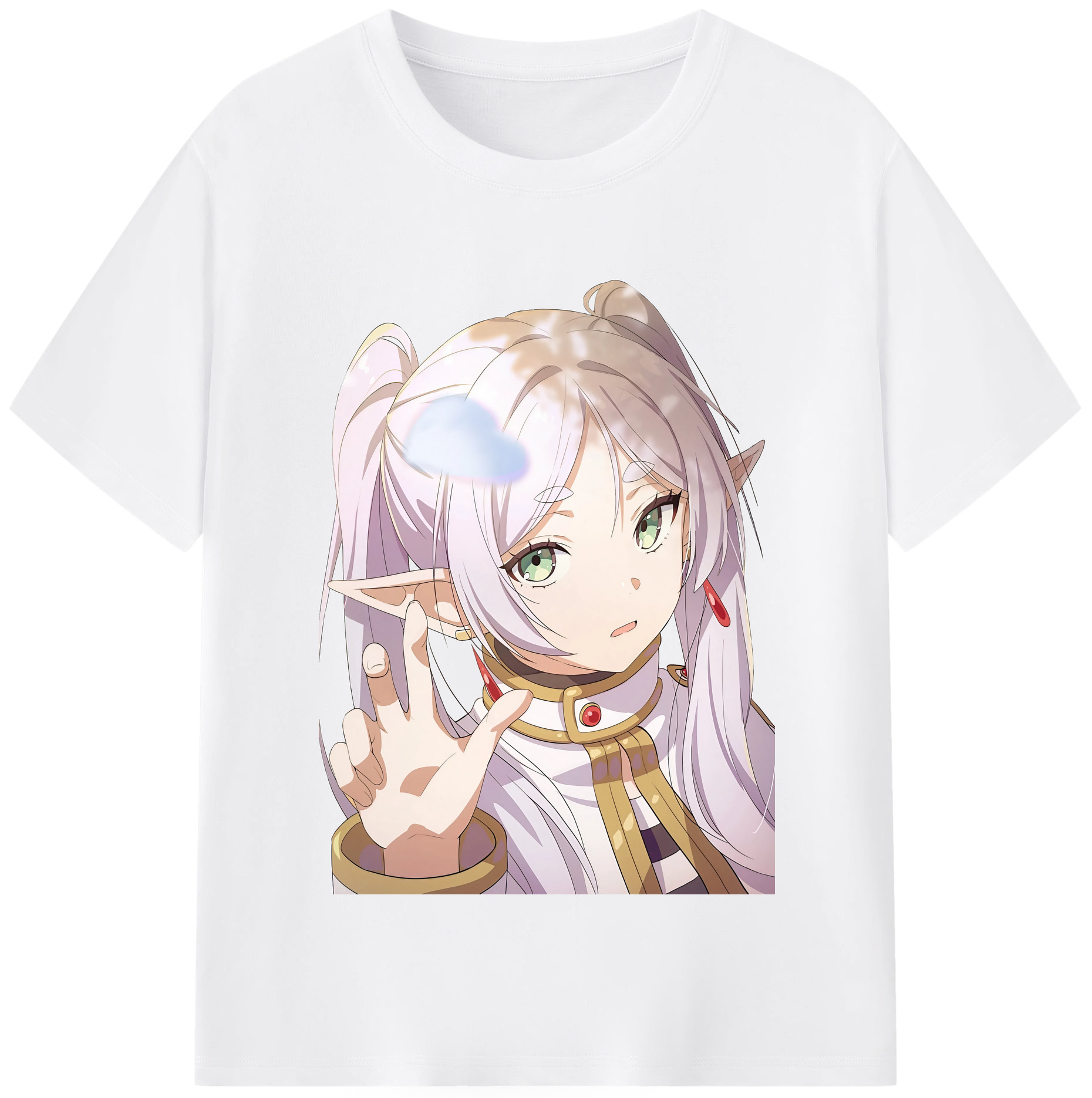 （画像用） 葬送のフリーレン Frieren 綿100％半袖Tシャツ（フロントプリント）