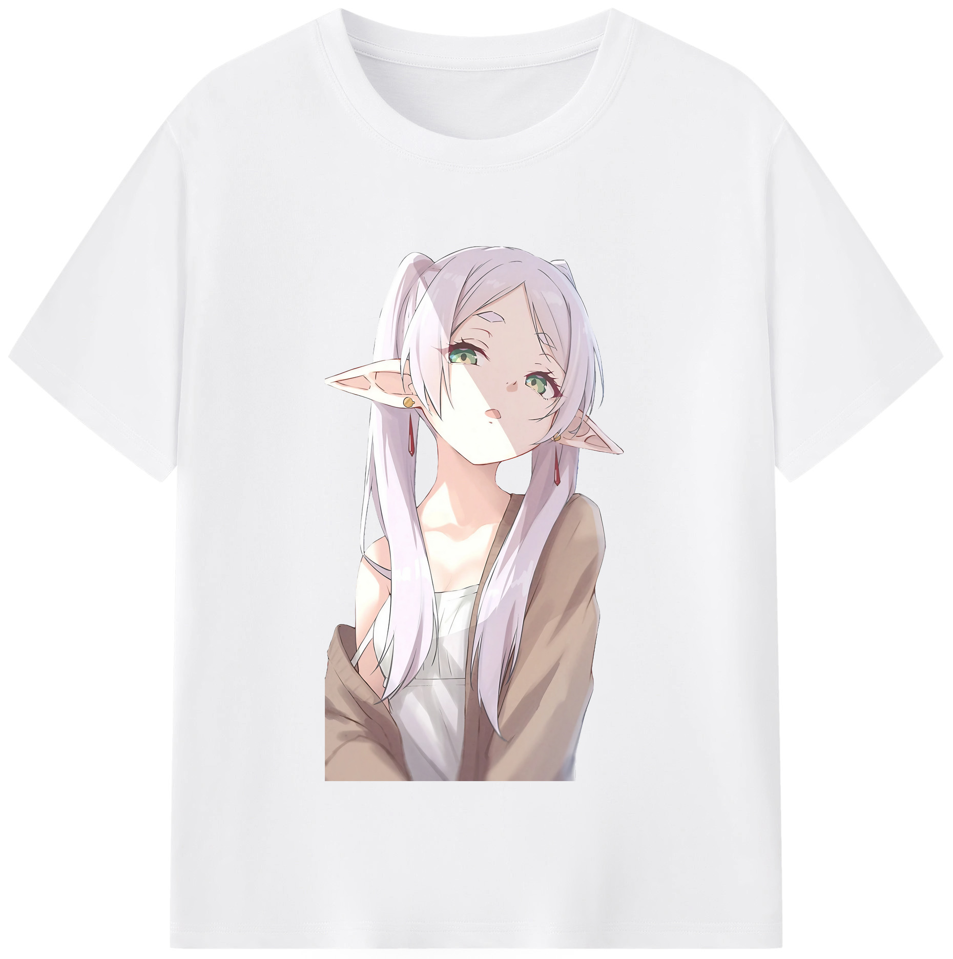 （画像用） 葬送のフリーレン Frieren 綿100％半袖Tシャツ（フロントプリント）