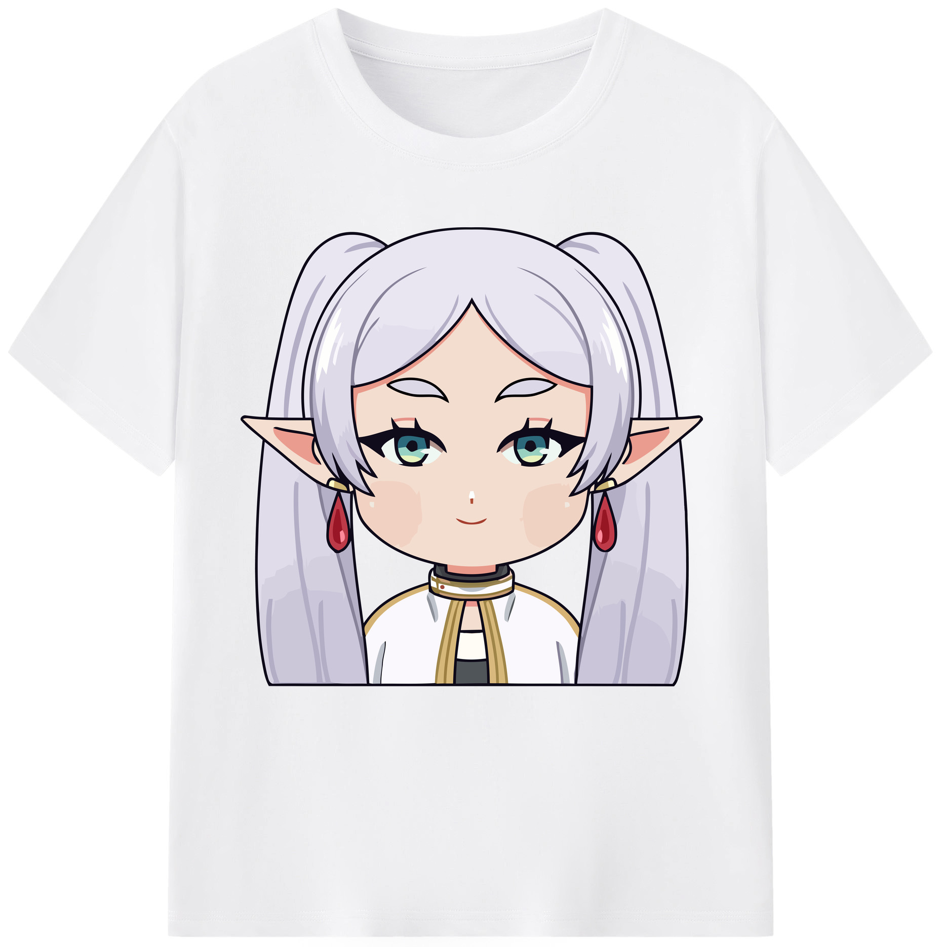 （画像用） 葬送のフリーレン Frieren 綿100％半袖Tシャツ（フロントプリント）