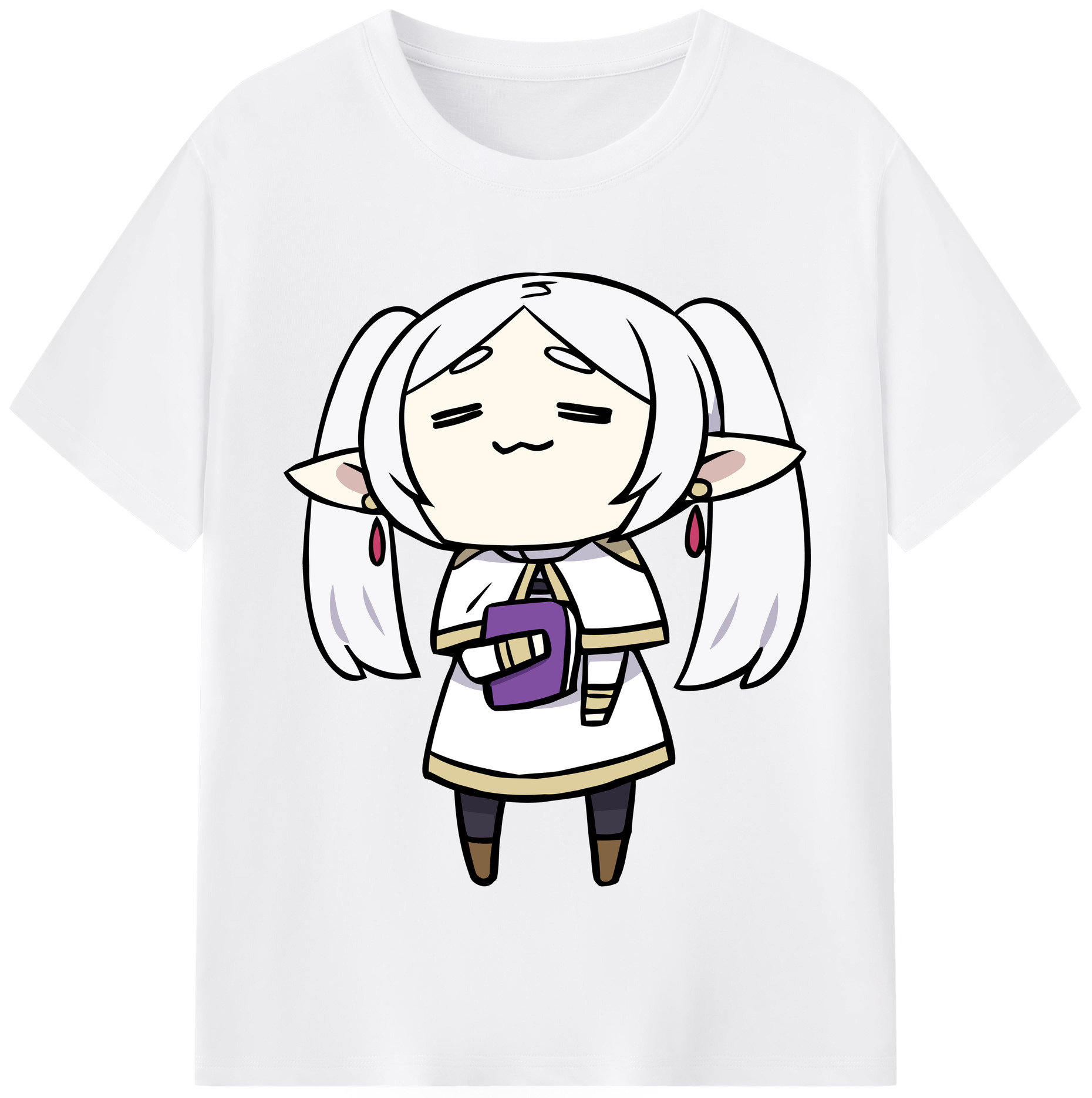 （画像用） 葬送のフリーレン Frieren 綿100％半袖Tシャツ（フロントプリント）