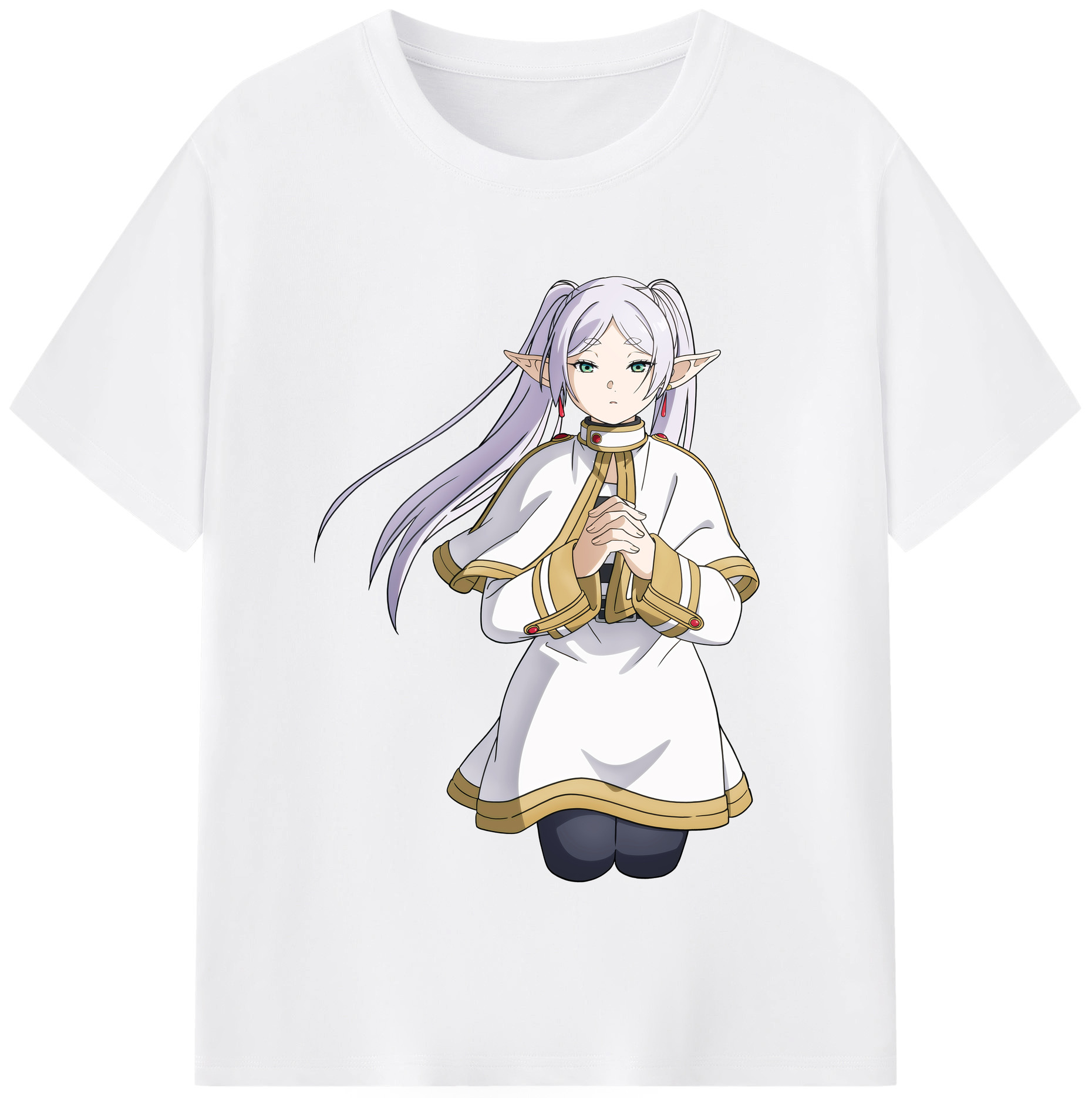 （画像用） 葬送のフリーレン Frieren 綿100％半袖Tシャツ（フロントプリント）