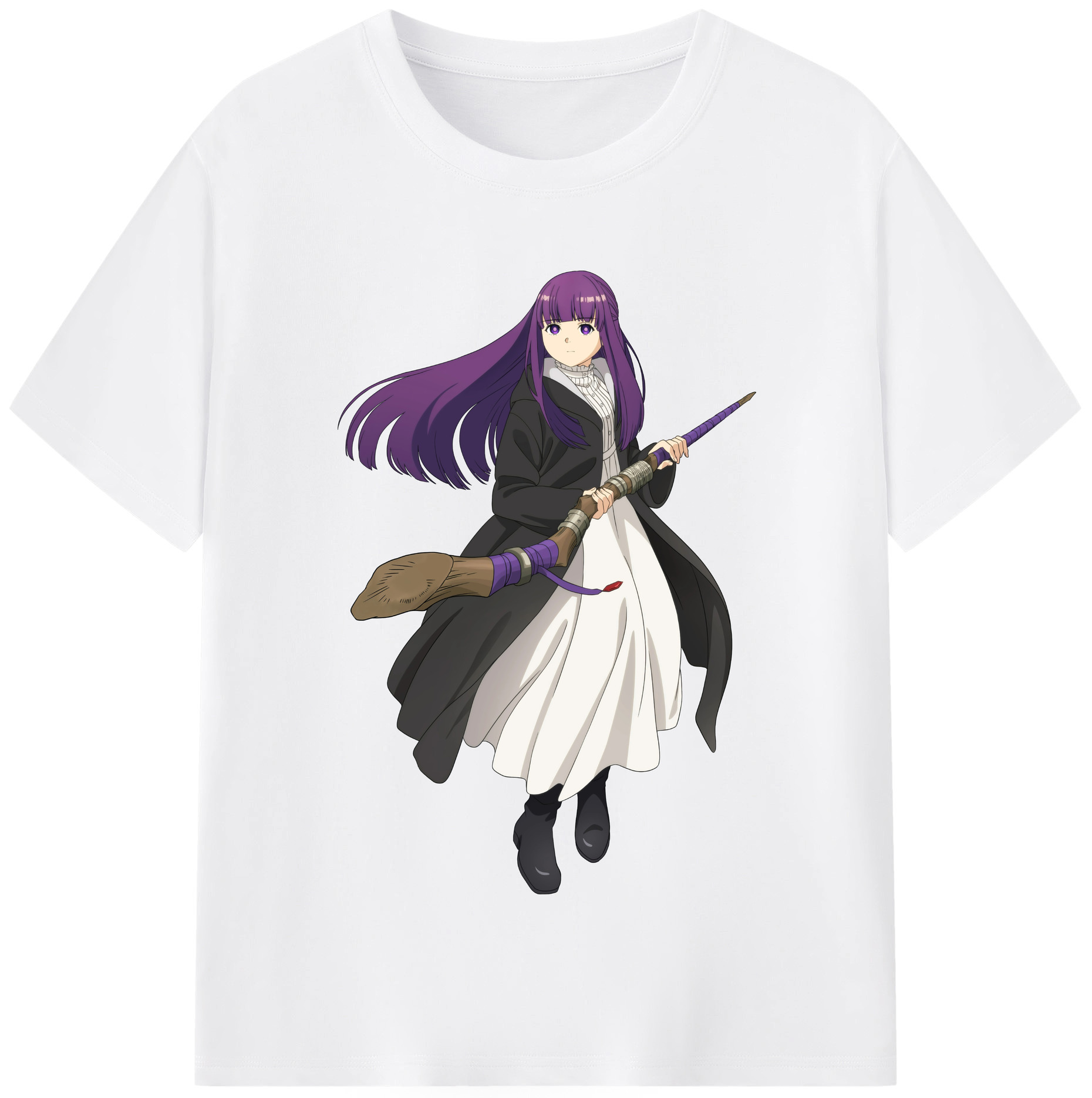 （画像用） 葬送のフリーレン Frieren 綿100％半袖Tシャツ（フロントプリント）