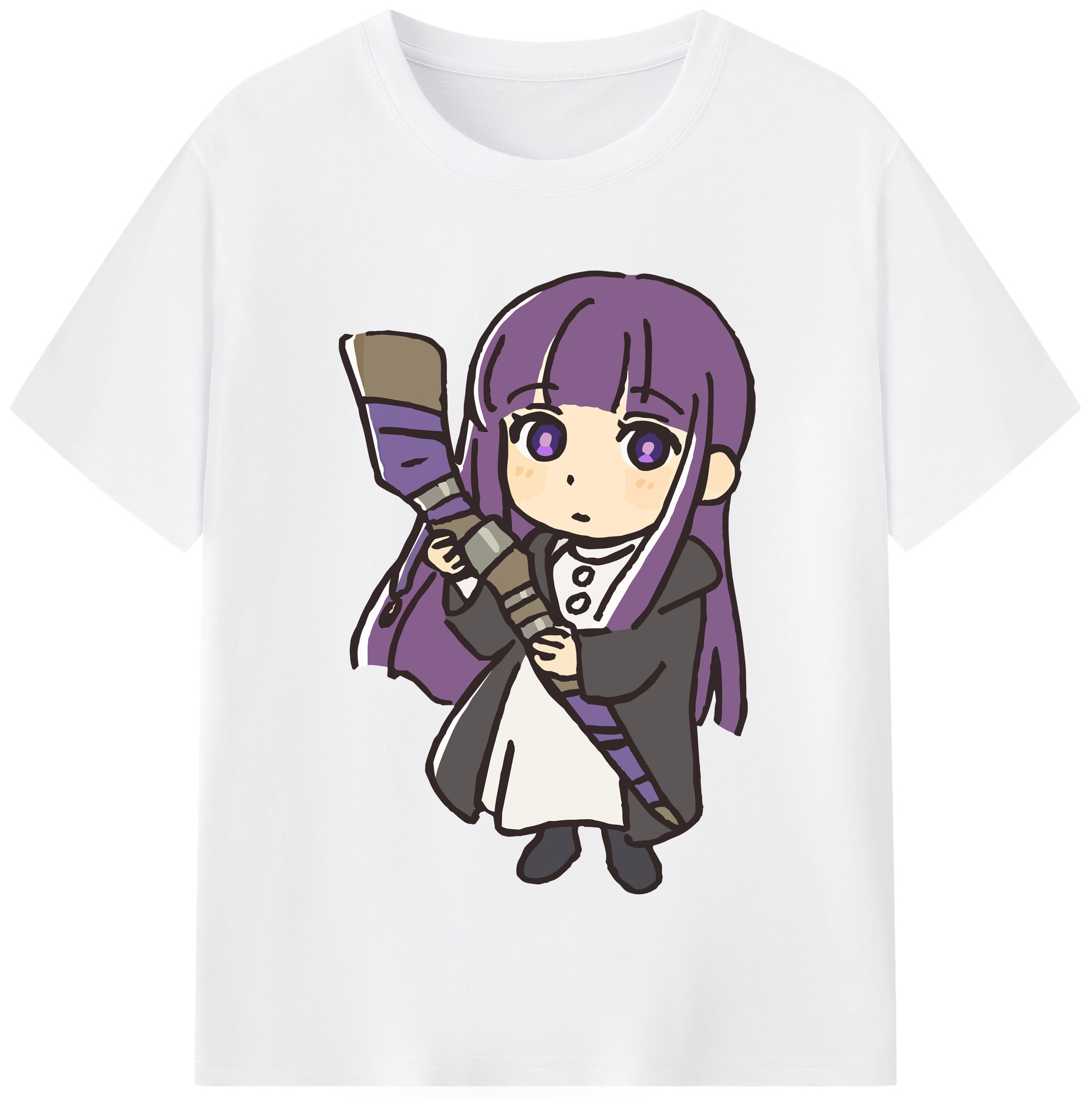 （画像用） 葬送のフリーレン Frieren 綿100％半袖Tシャツ（フロントプリント）