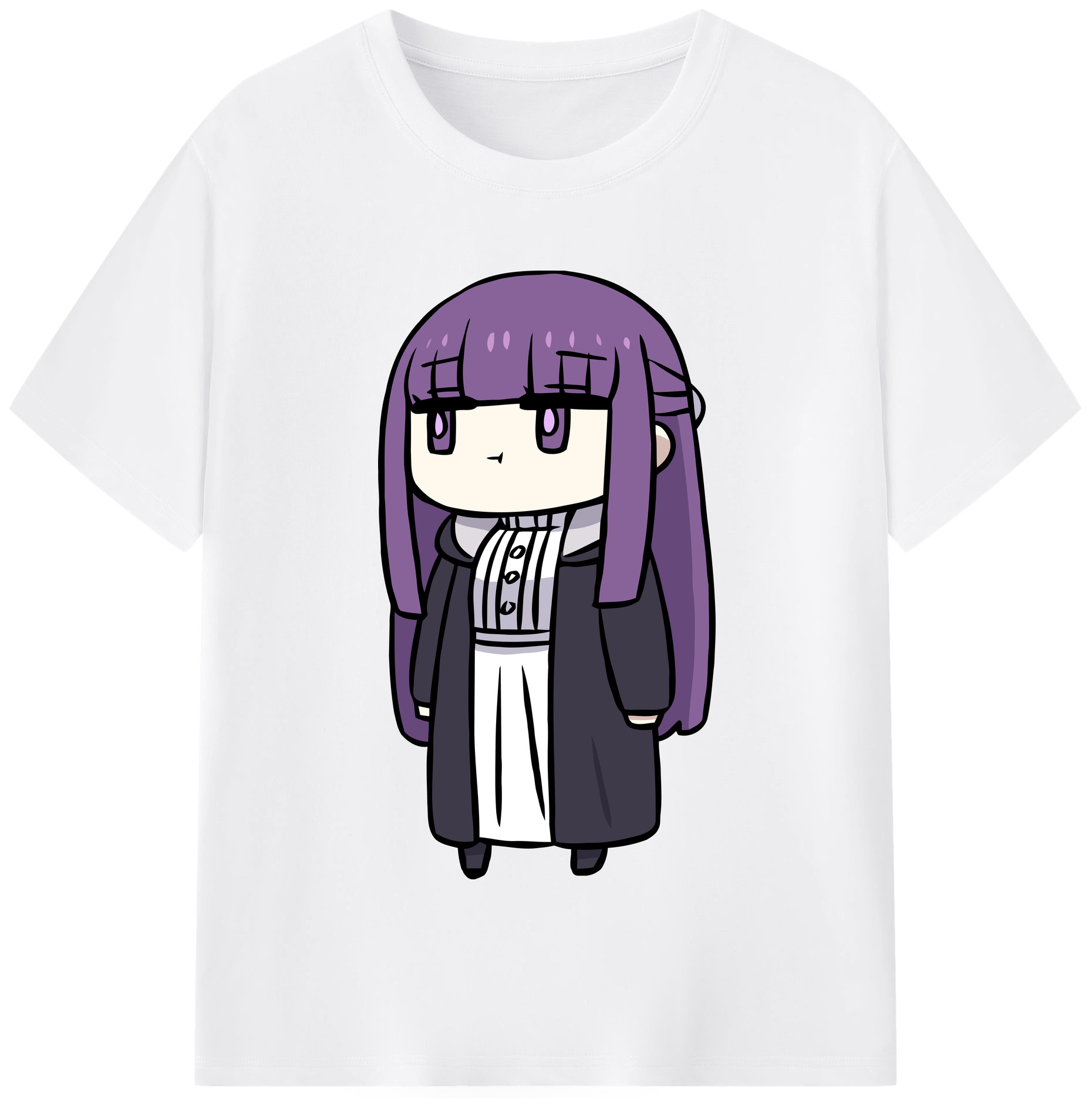 （画像用） 葬送のフリーレン Frieren 綿100％半袖Tシャツ（フロントプリント）