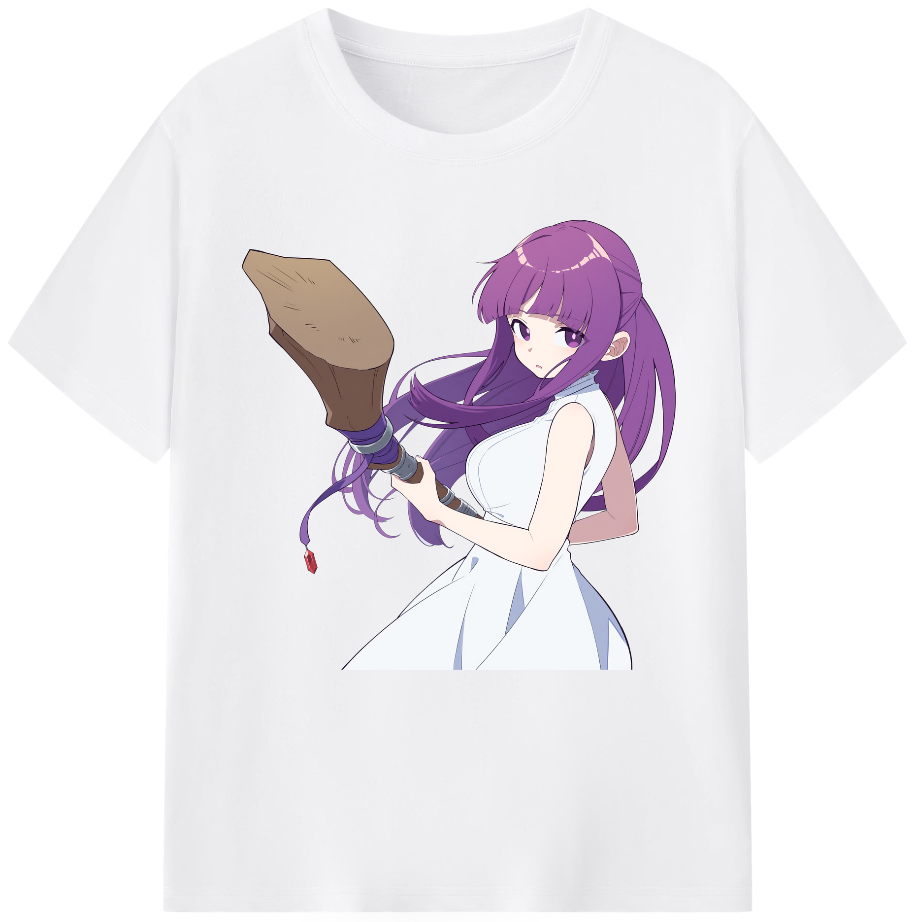 （画像用） 葬送のフリーレン Frieren 綿100％半袖Tシャツ（フロントプリント）