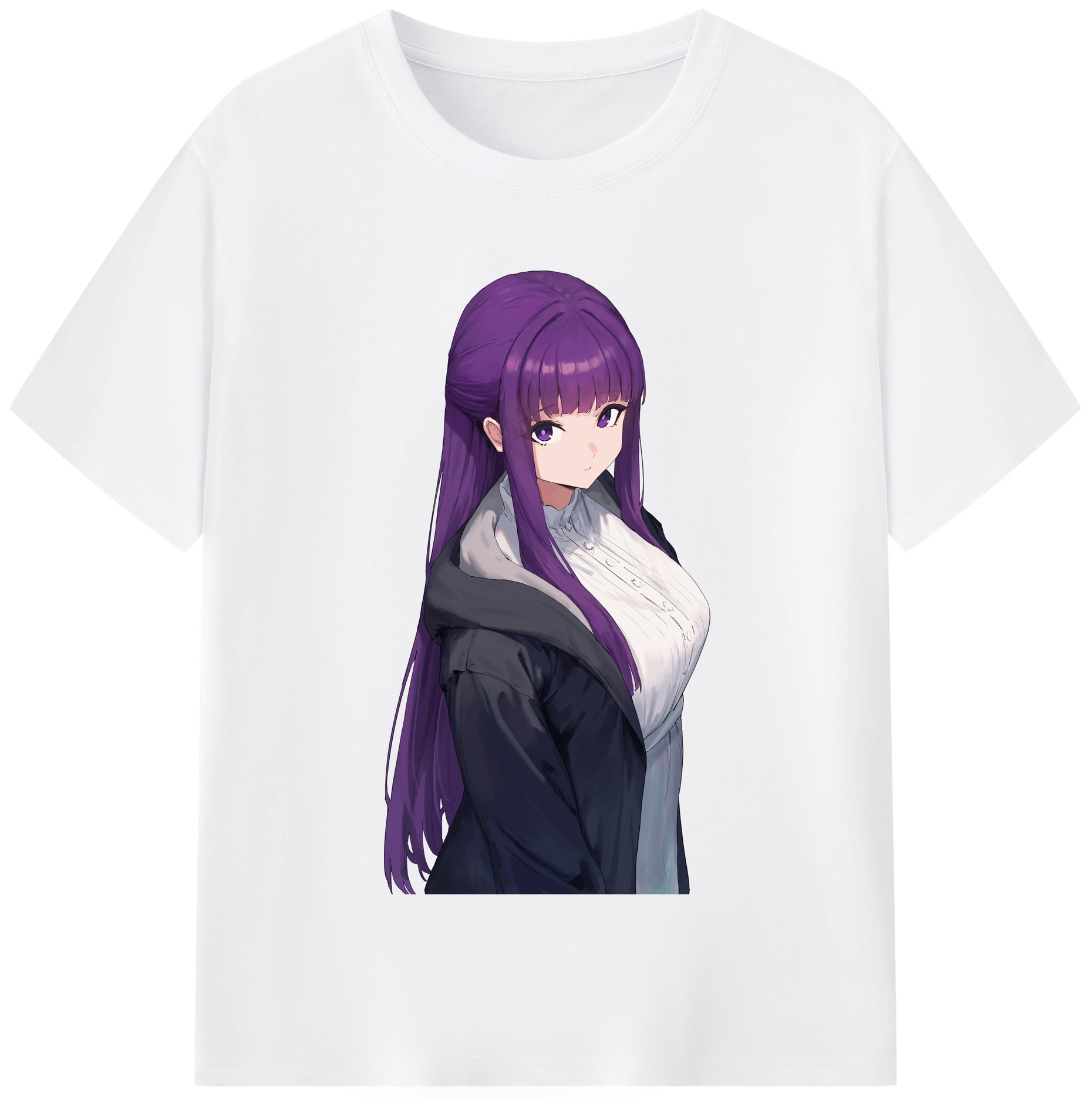 （画像用） 葬送のフリーレン Frieren 綿100％半袖Tシャツ（フロントプリント）