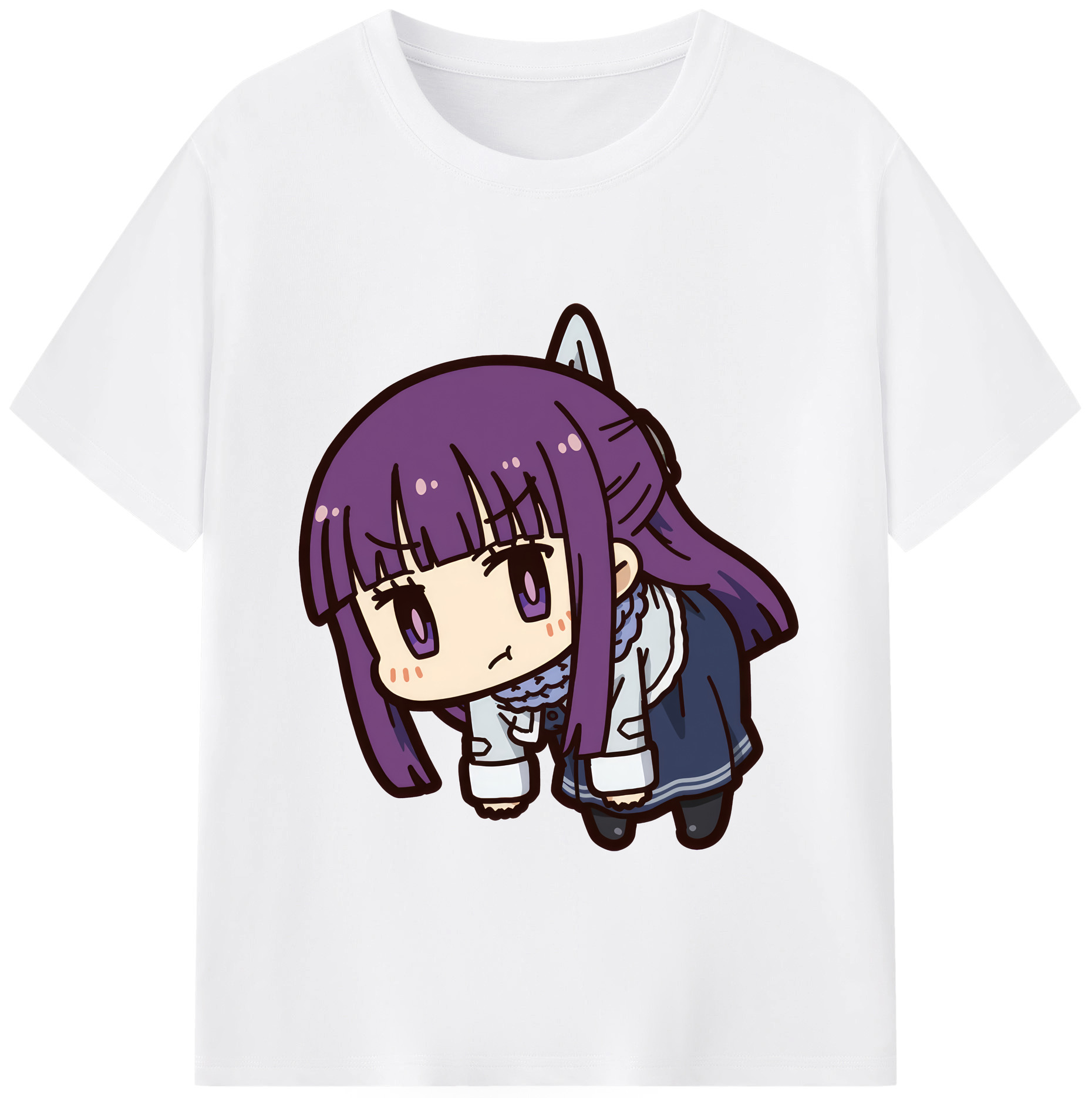 （画像用） 葬送のフリーレン Frieren 綿100％半袖Tシャツ（フロントプリント）
