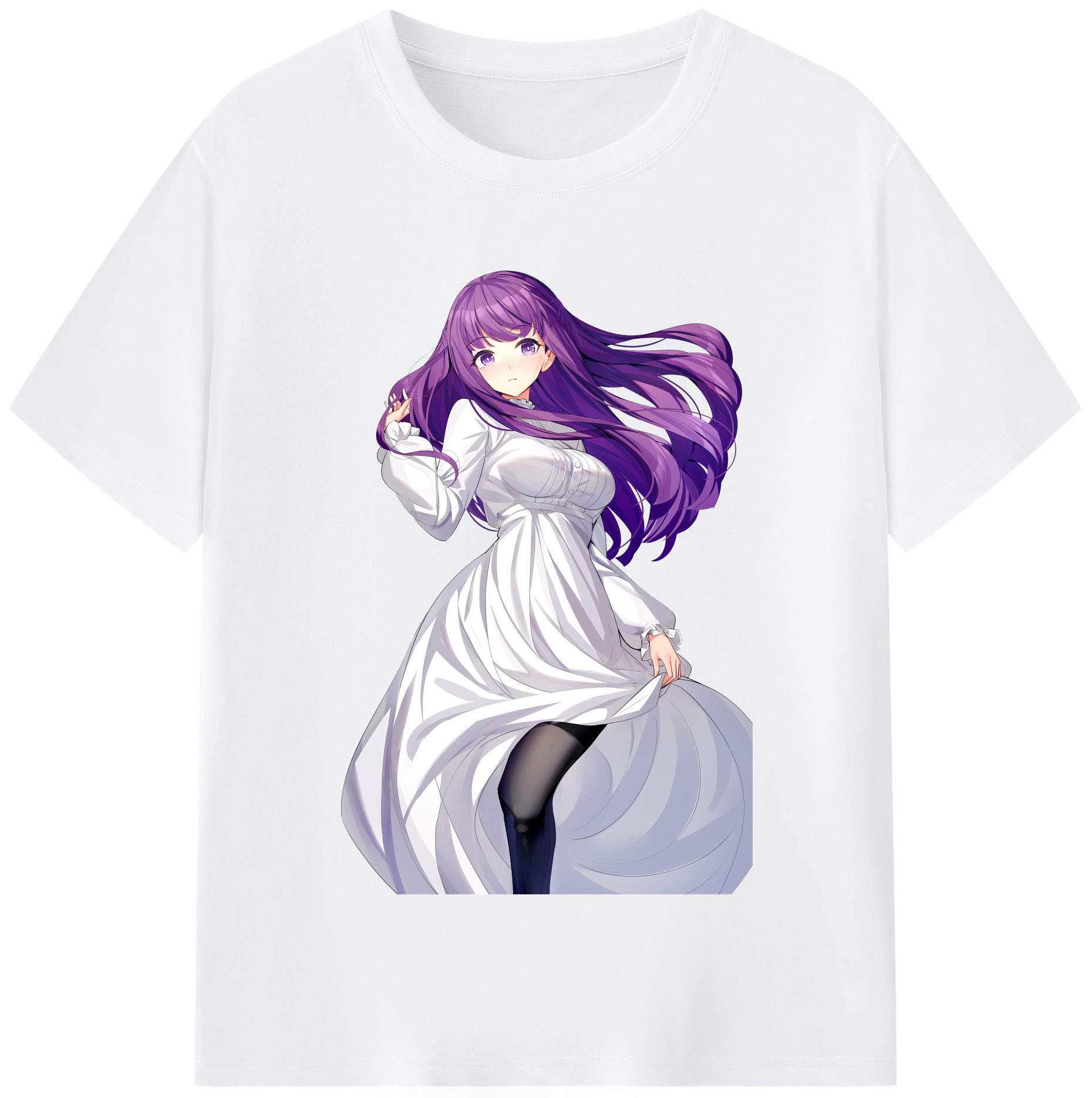 （画像用） 葬送のフリーレン Frieren 綿100％半袖Tシャツ（フロントプリント）