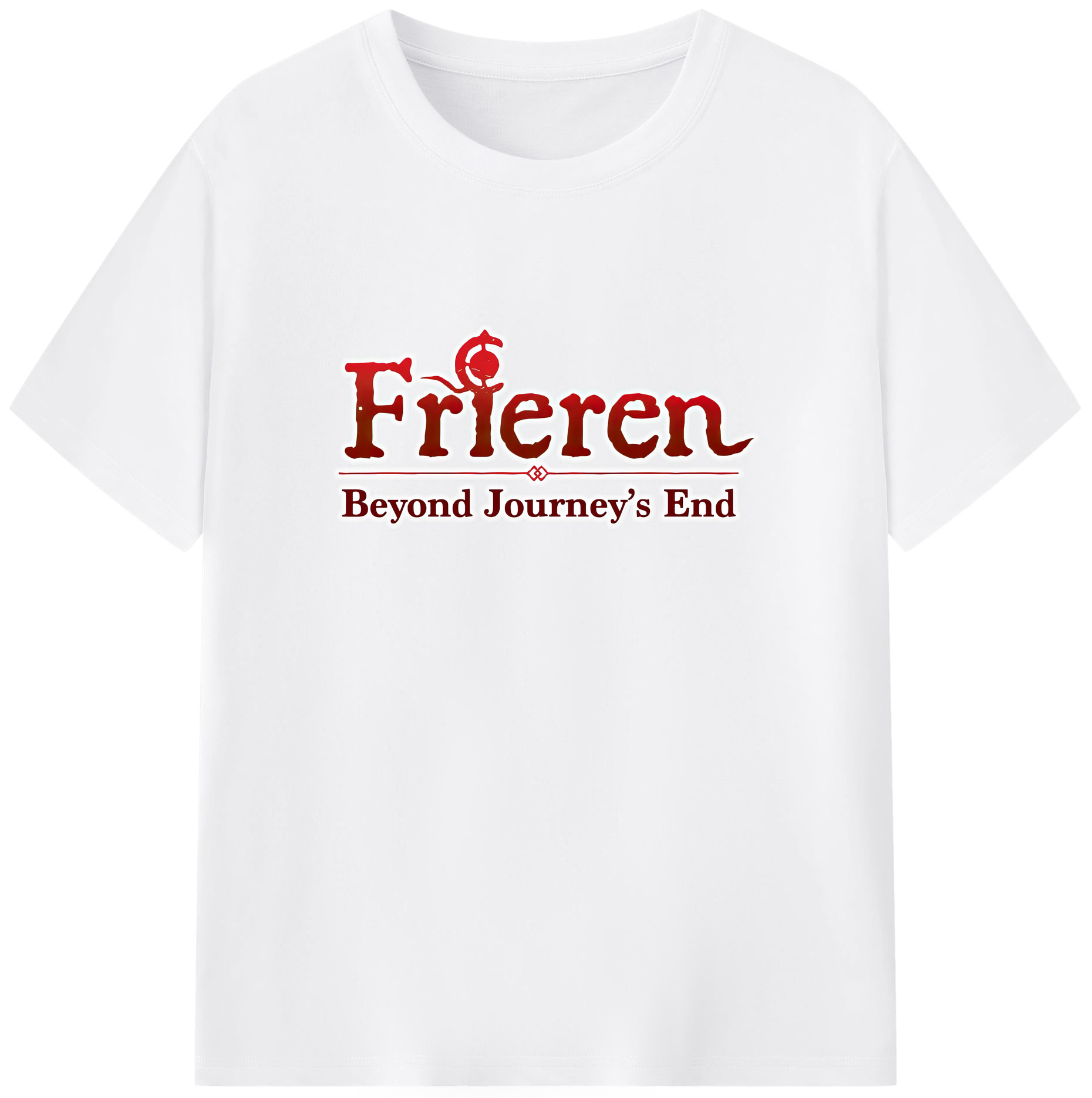 （画像用） 葬送のフリーレン Frieren 綿100％半袖Tシャツ（フロントプリント）