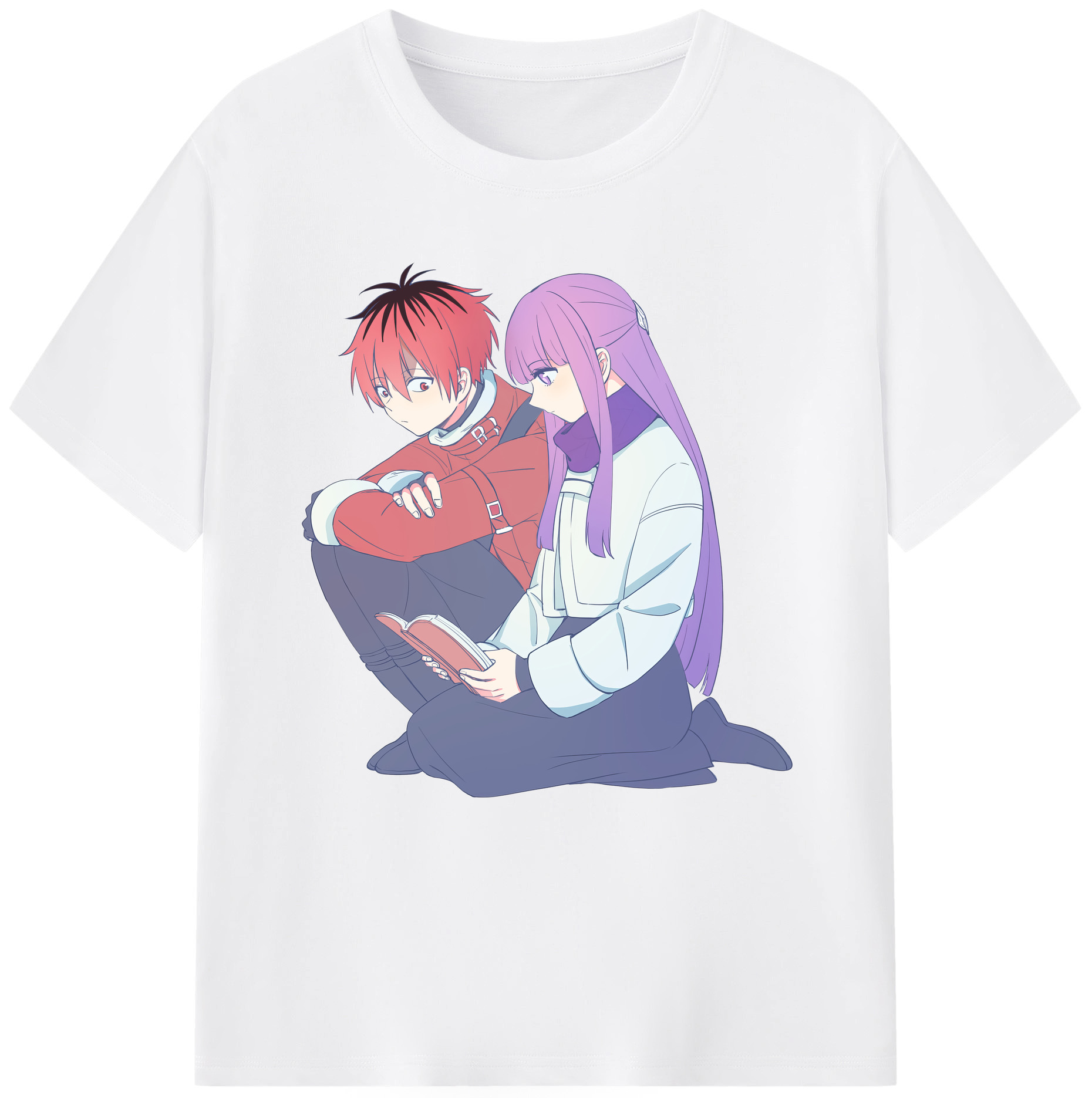 （画像用） 葬送のフリーレン Frieren 綿100％半袖Tシャツ（フロントプリント）