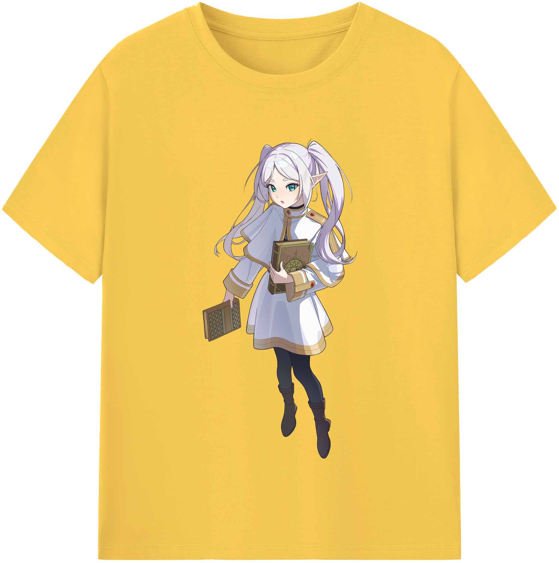 （画像用） 葬送のフリーレン Frieren 綿100％半袖Tシャツ（フロントプリント）