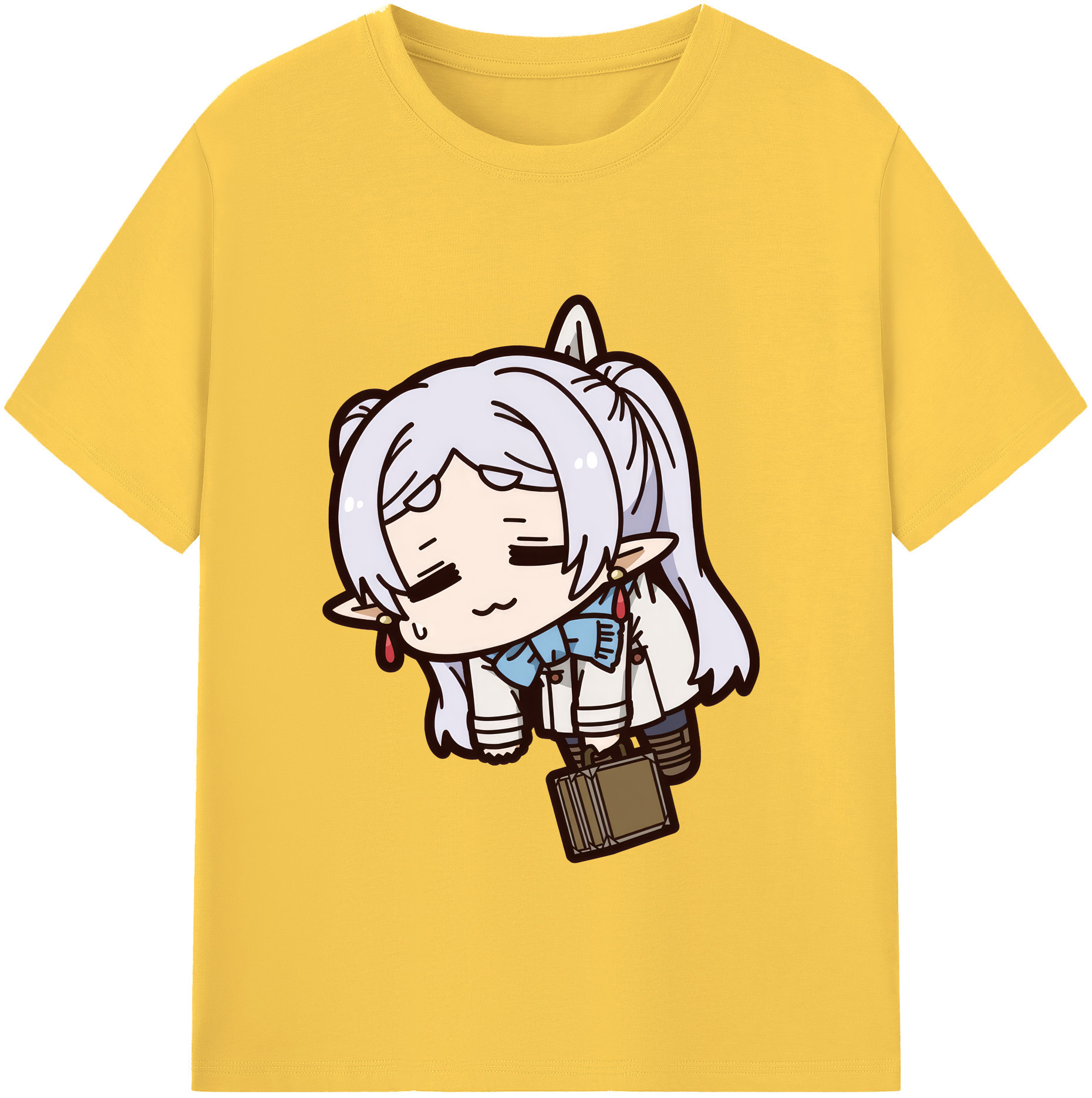 （画像用） 葬送のフリーレン Frieren 綿100％半袖Tシャツ（フロントプリント）