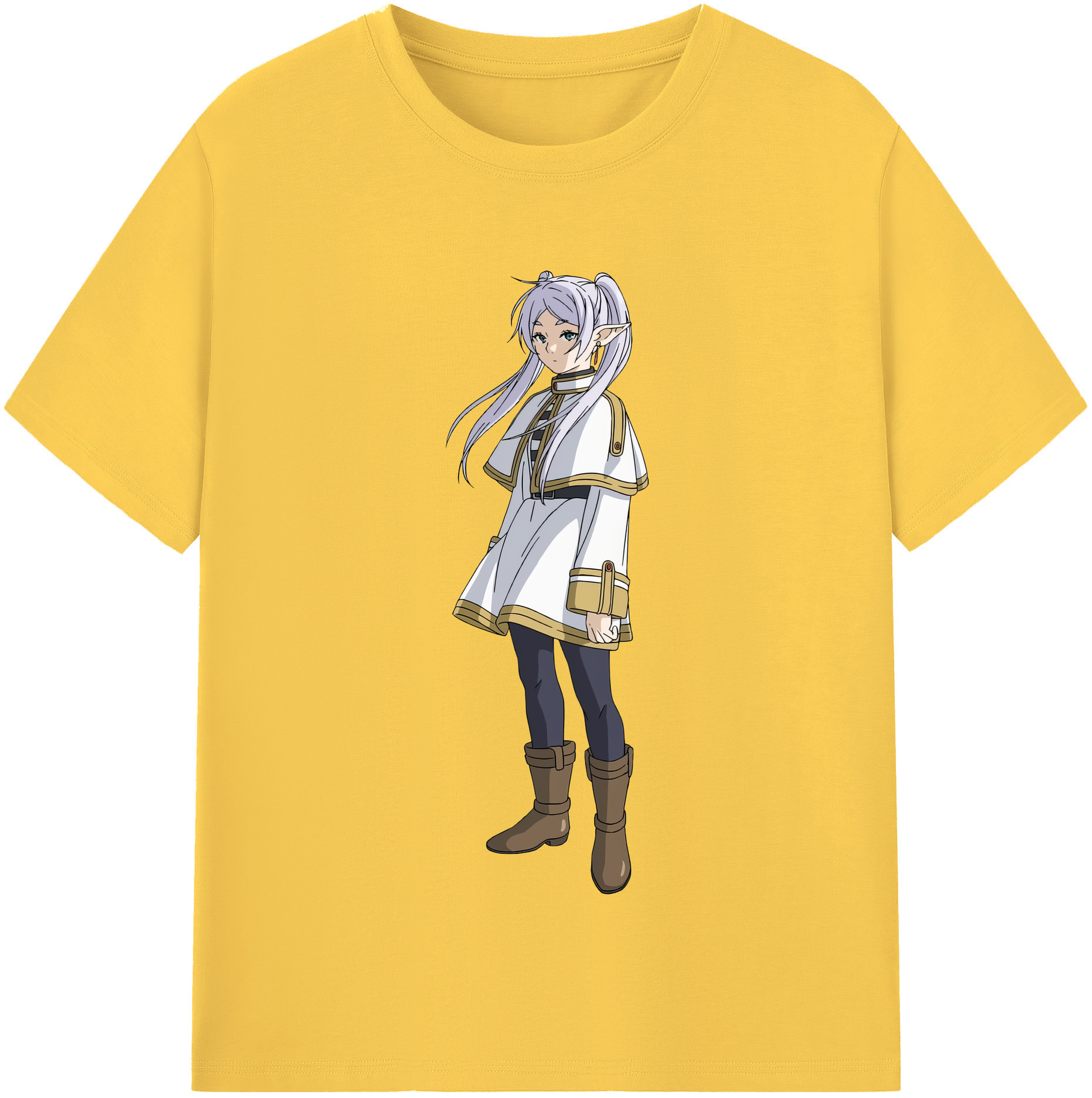 （画像用） 葬送のフリーレン Frieren 綿100％半袖Tシャツ（フロントプリント）