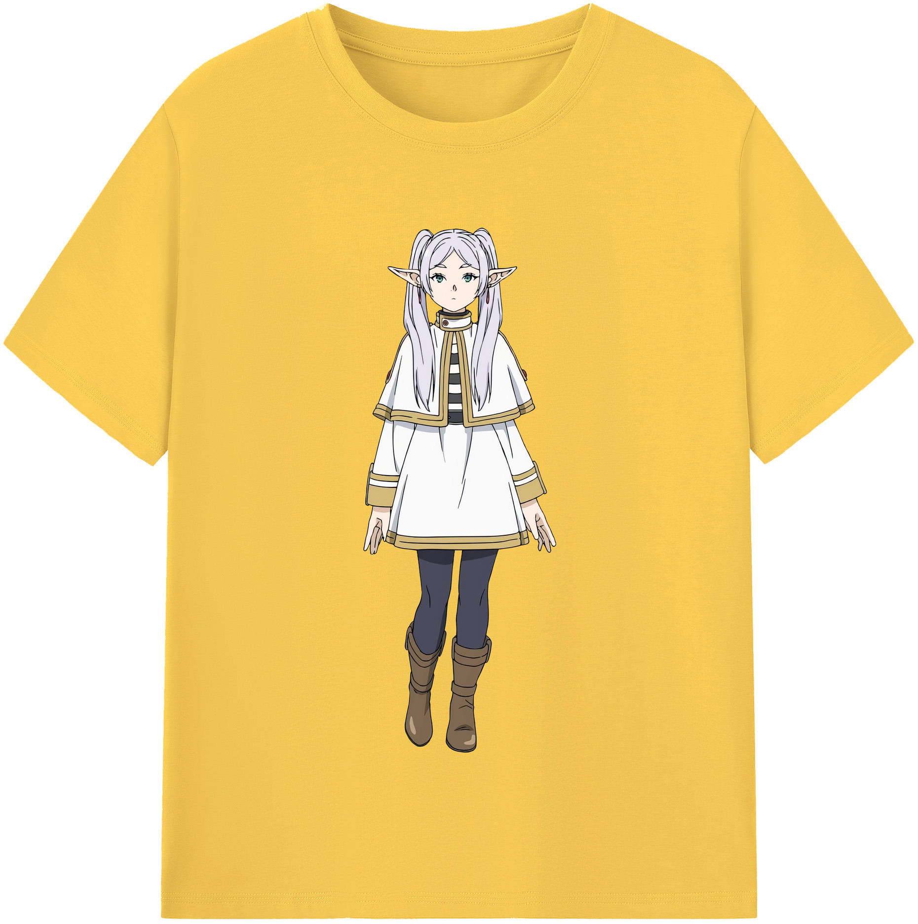 （画像用） 葬送のフリーレン Frieren 綿100％半袖Tシャツ（フロントプリント）